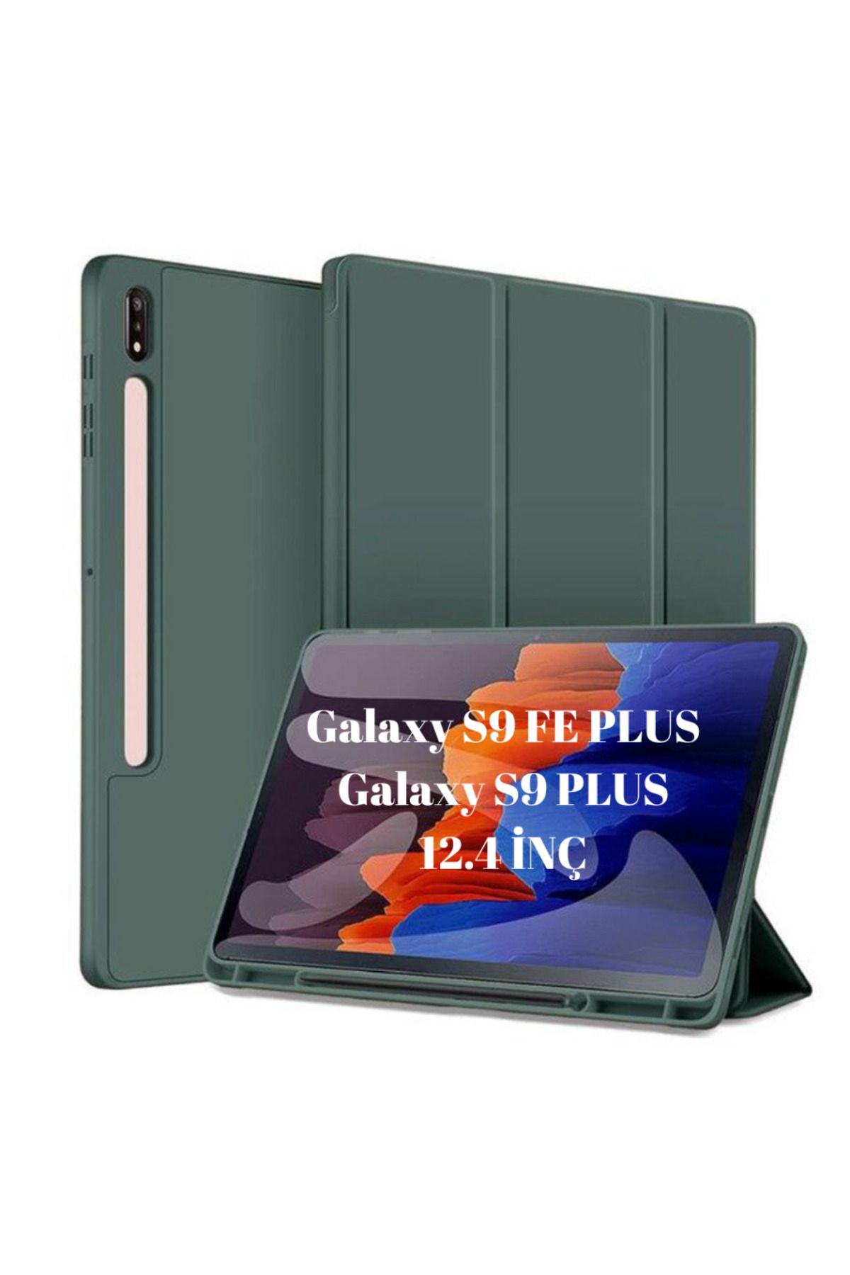 UnDePlus Samsung Galaxy Tab S9 FE Plus / S9 Plus 12.4inç Kılıf Kalem Bölmeli Smart Case X610 X810