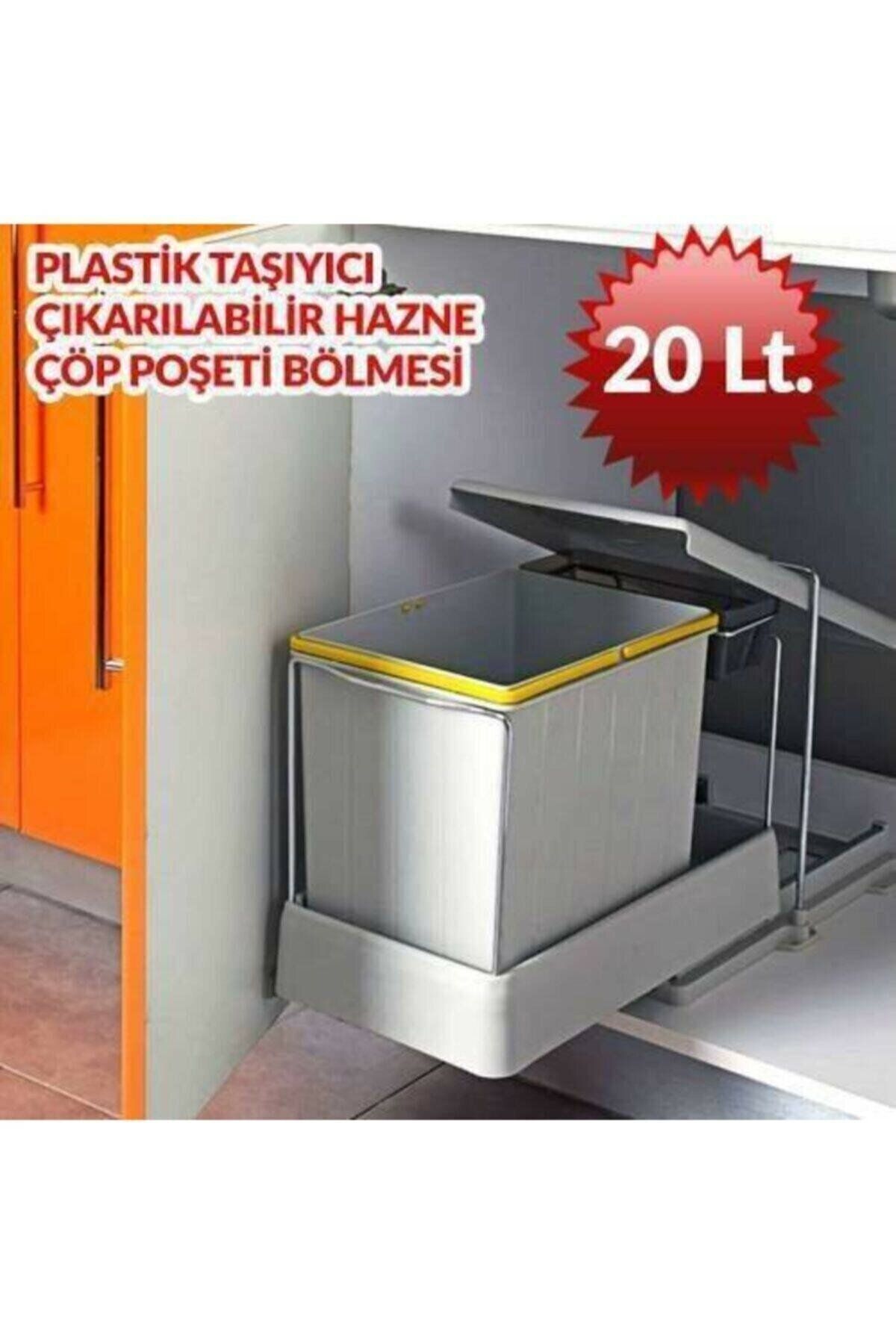 ALMITAL Pelikan Plastik Raylı Çöp Kovası 21500 20 1 Litre