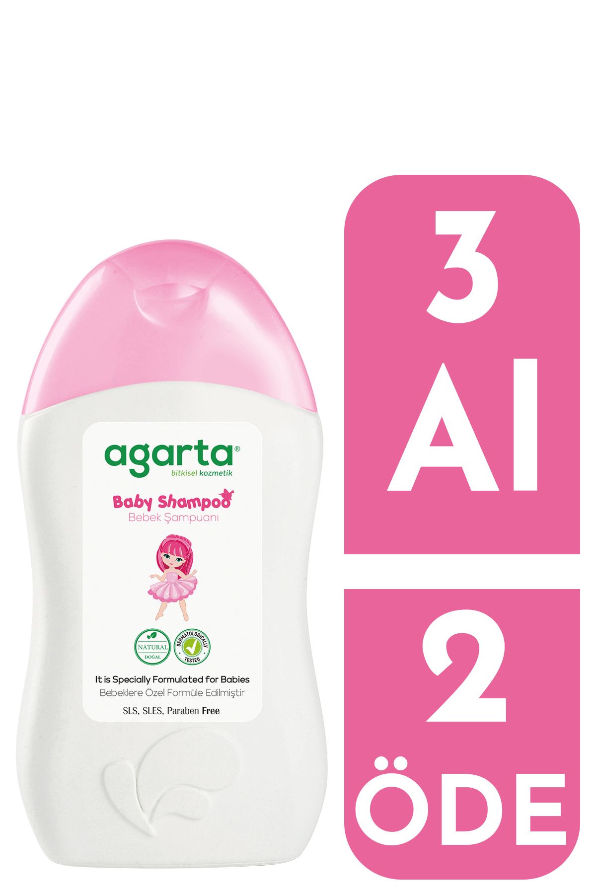 Agarta Doğal Bebek Kız Çocuklarına Özel Bakım Şampuanı 400 ml
