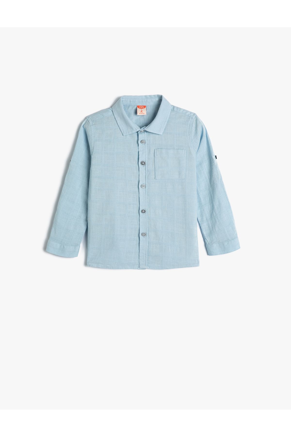 Koton Basic Gömlek Cep Detaylı Uzun Kollu Düğmeli Pamuklu