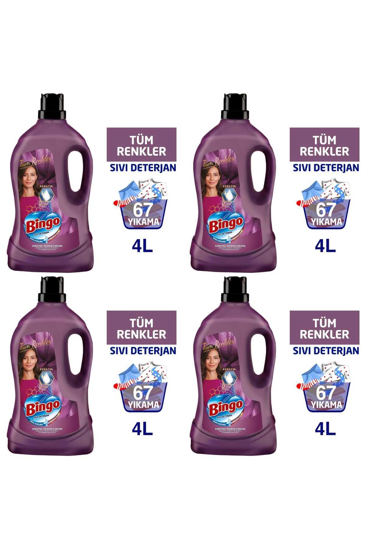 Bingo sıvı çamaşır deterjanı onarım koruma 4*4lt toplam 16+ lt