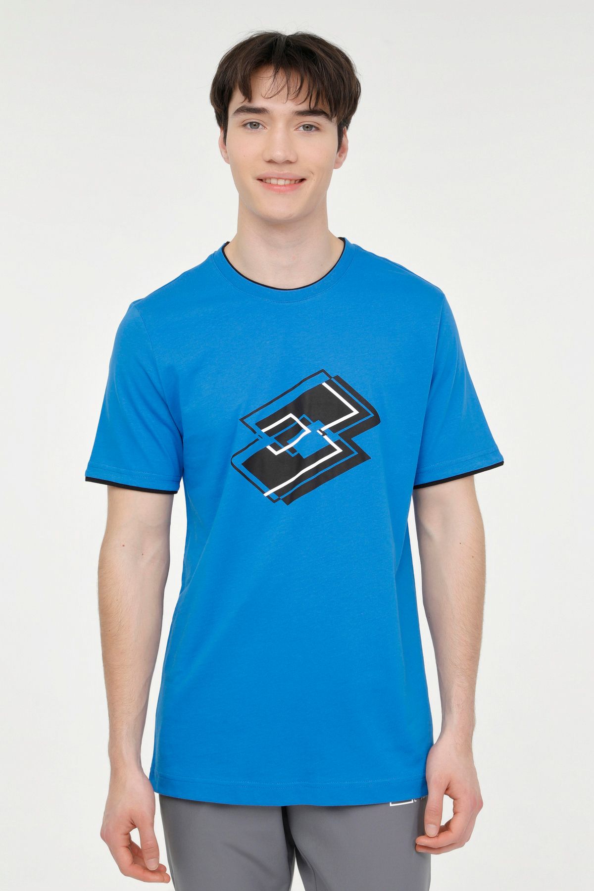 Lotto M-GALEN T-SH 4FX Mavi Erkek Kısa Kol T-Shirt