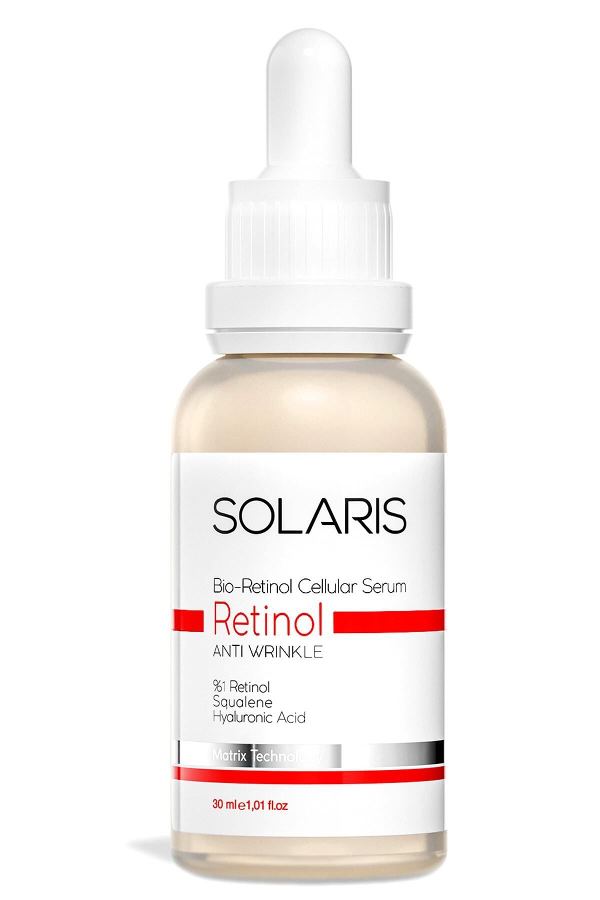 SOLARIS Yaşlanma Karşıtı Retinol Serum Onarıcı Ve Besleyici 30 ml (1% RETİNOL VE HYALURONİC ACİD)