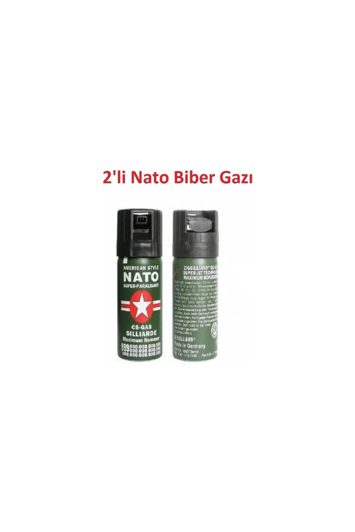 Swat İİİkili Büyük Boy Koruyucu Sprey 2'li Natoo Biber Gaz 50 ml
