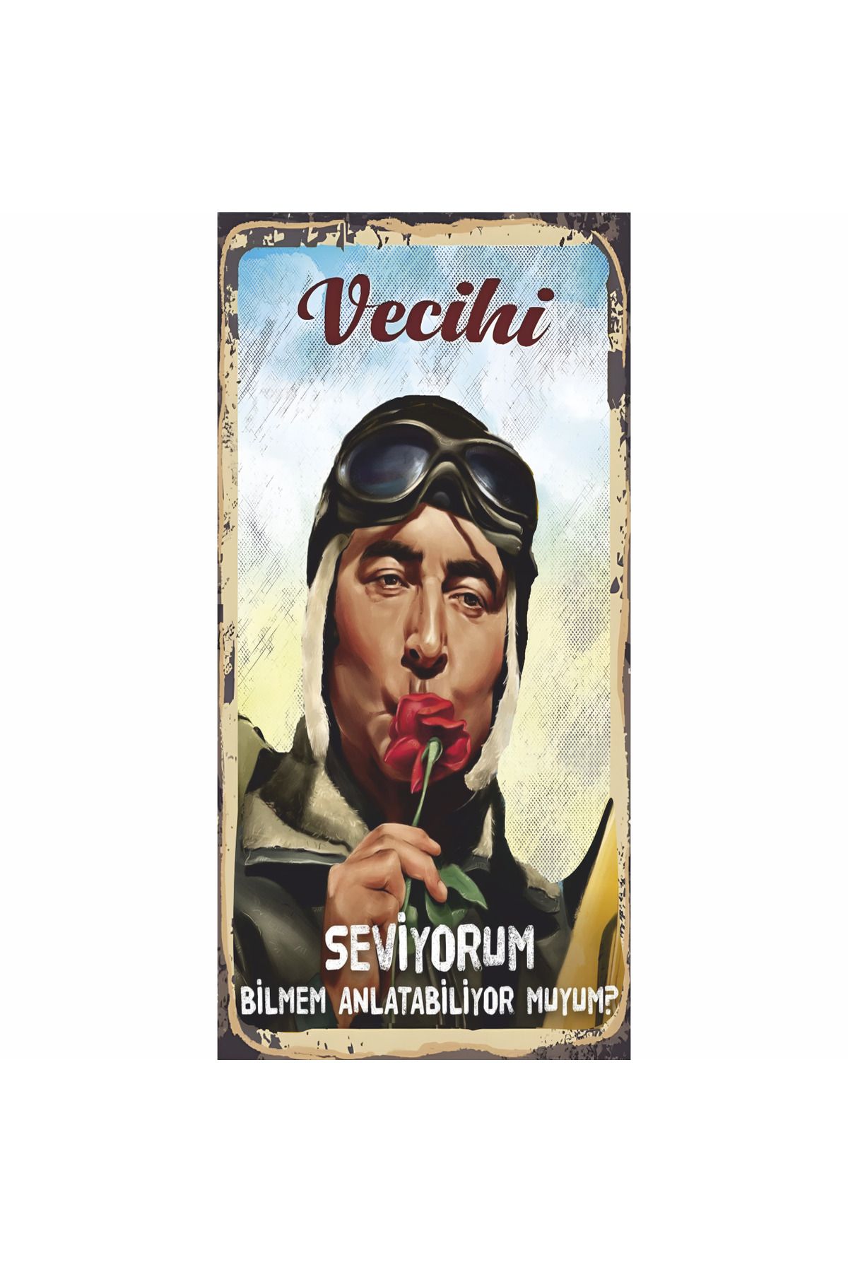 Hayat Poster şener şen vecihi ev dekorasyon tablo mini retro ahşap poster