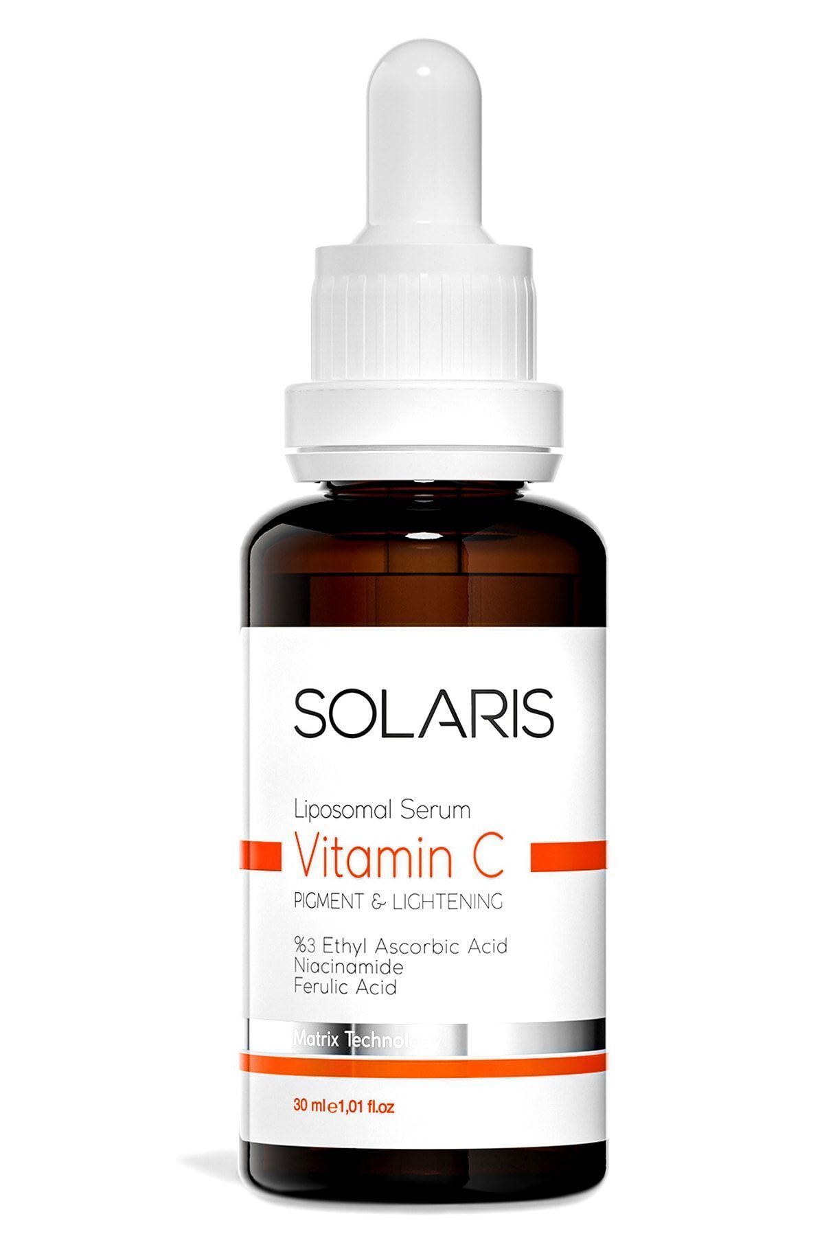 SOLARIS Tüm Ciltler Için C Vitamini Serum Leke Karşıtı 30 ml (3% ETHYL ASCORBİC ACİD VE NİACİNAMİDE)