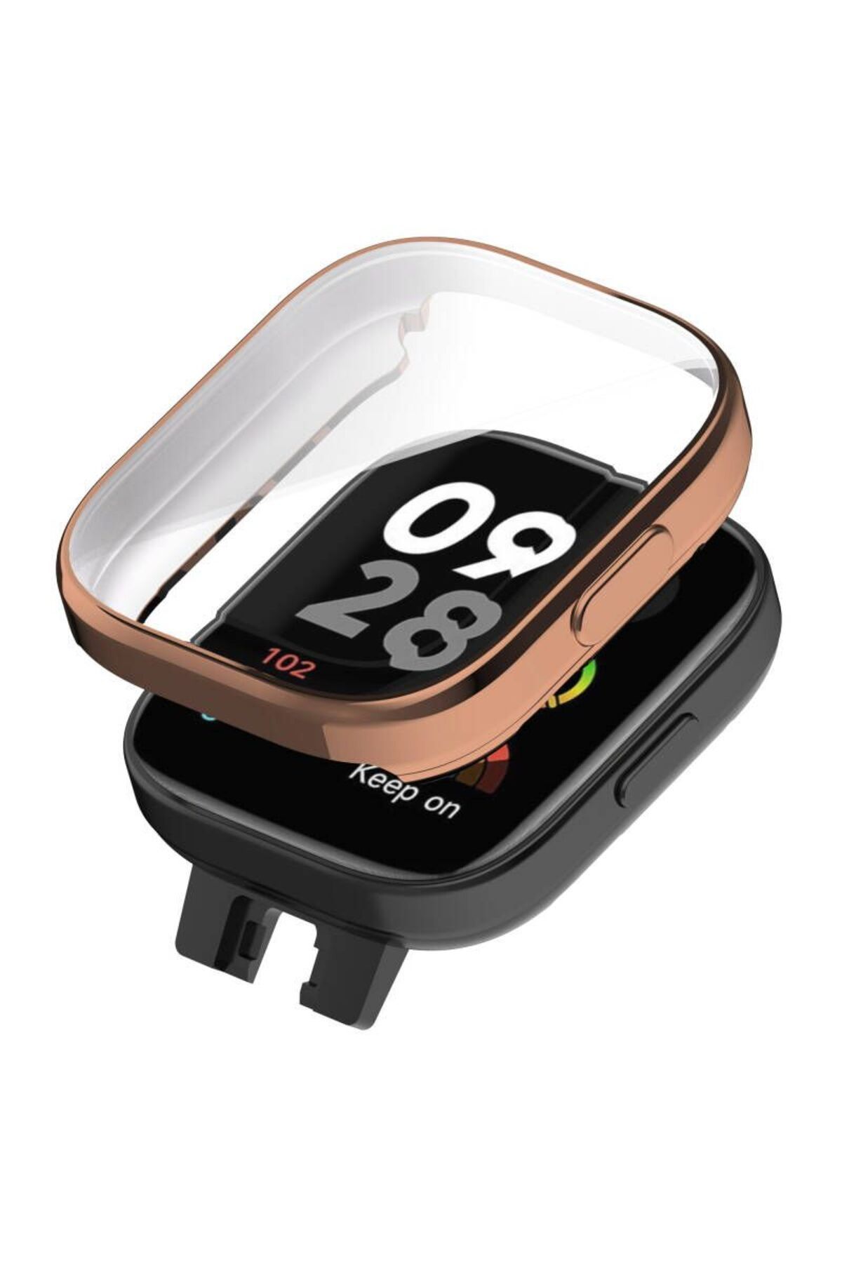 Gpack Xiaomi Redmi Watch 3 Kordon Önü Kapalı Renkli Silikon Gard 30 Bronz
