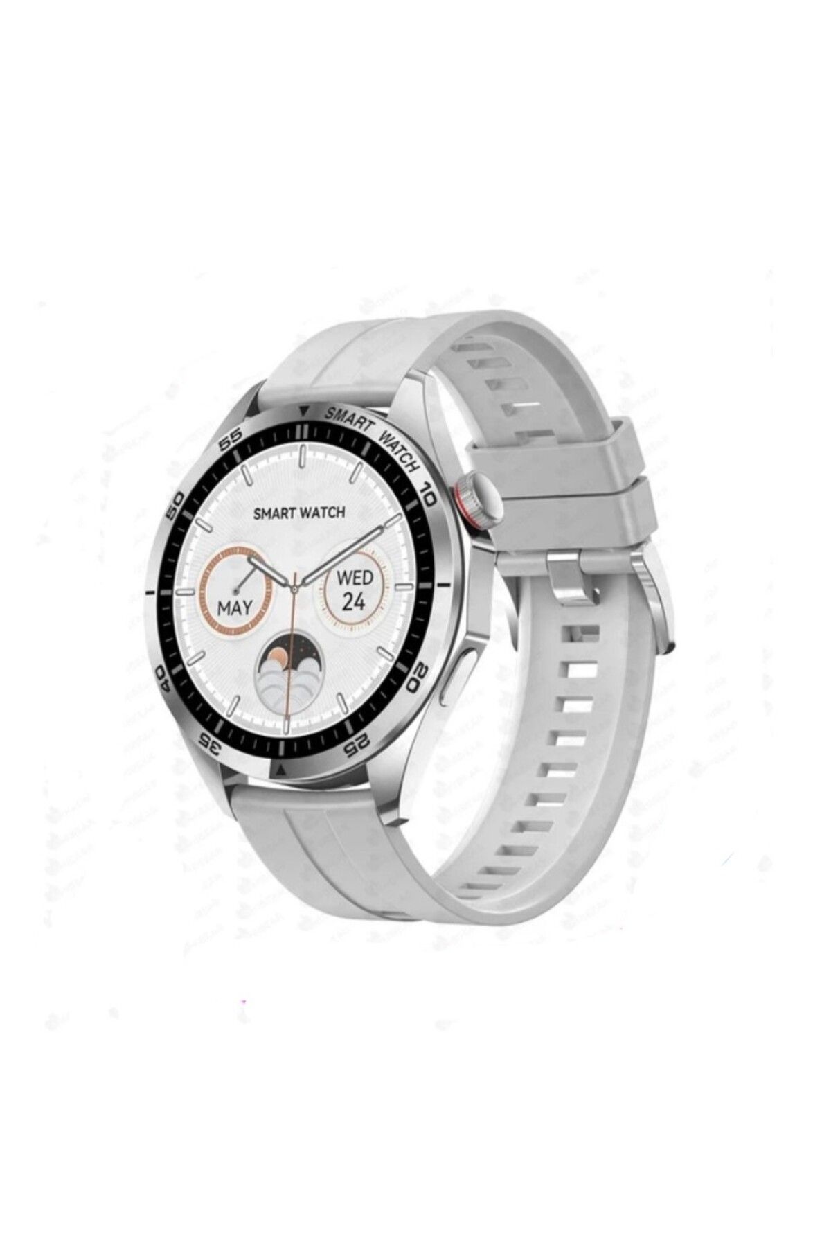 Global Watch GT4 Amoled Ekran Android İos HarmonyOs Uyumlu 3 Kordonlu Akıllı Saat Gümüş WNE0909