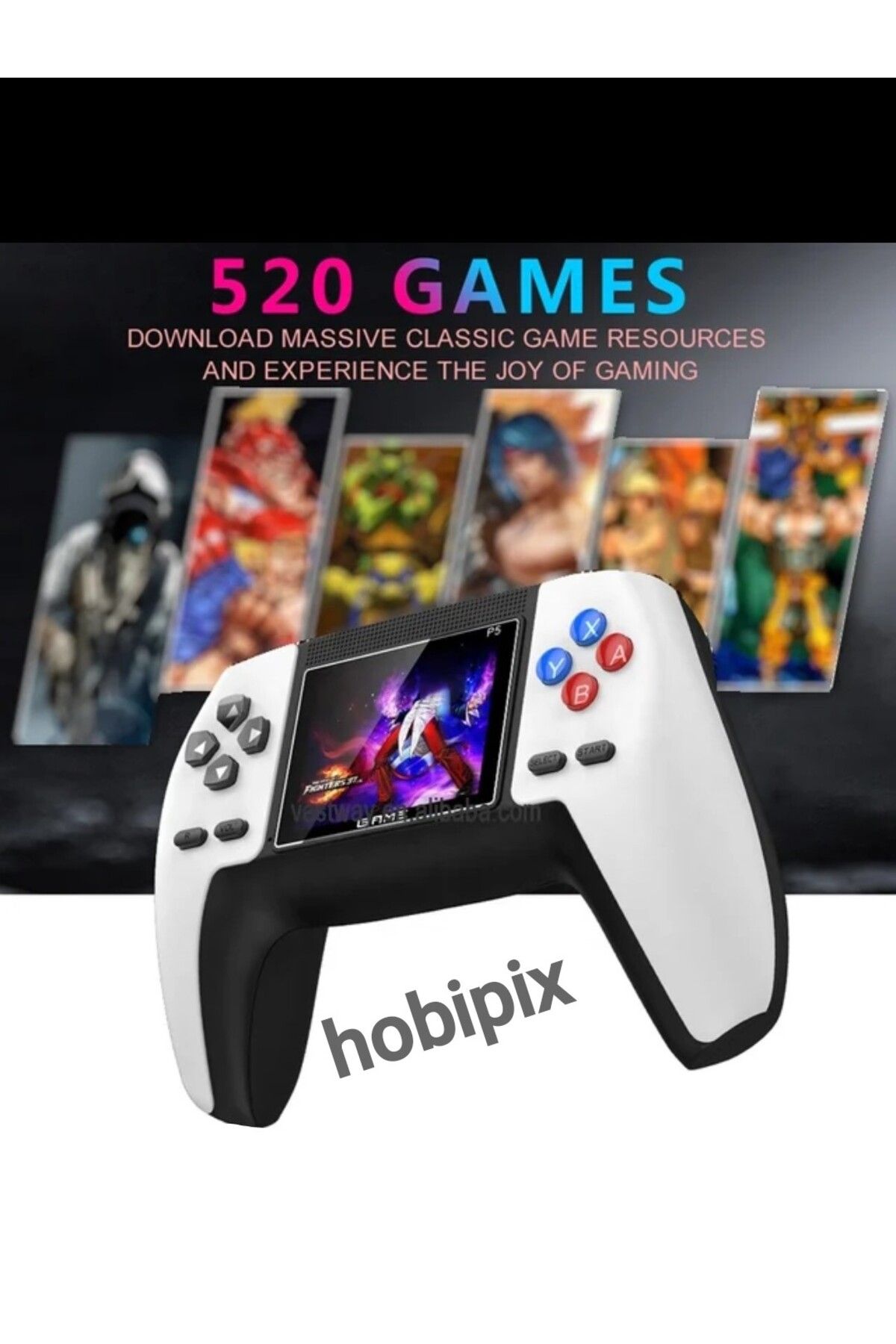 HOBİPİX 520 Oyunlu Ekranlı Taşınabilir Oyun Konsolu Gameboy Tetris 3 inc