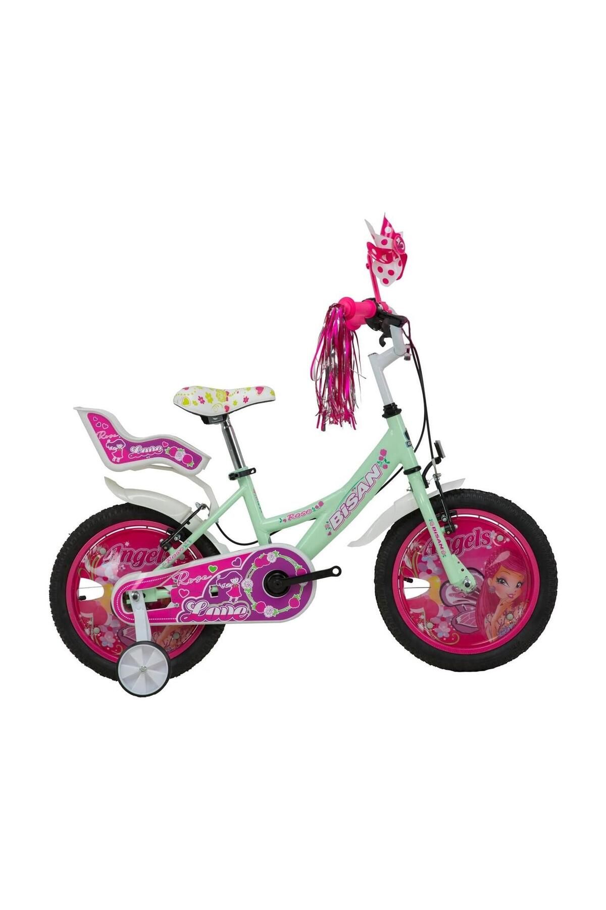 Bisan Rose Kız Çocuk Bisikleti 26CM V 16 Jant Mint Yeşil Pembe