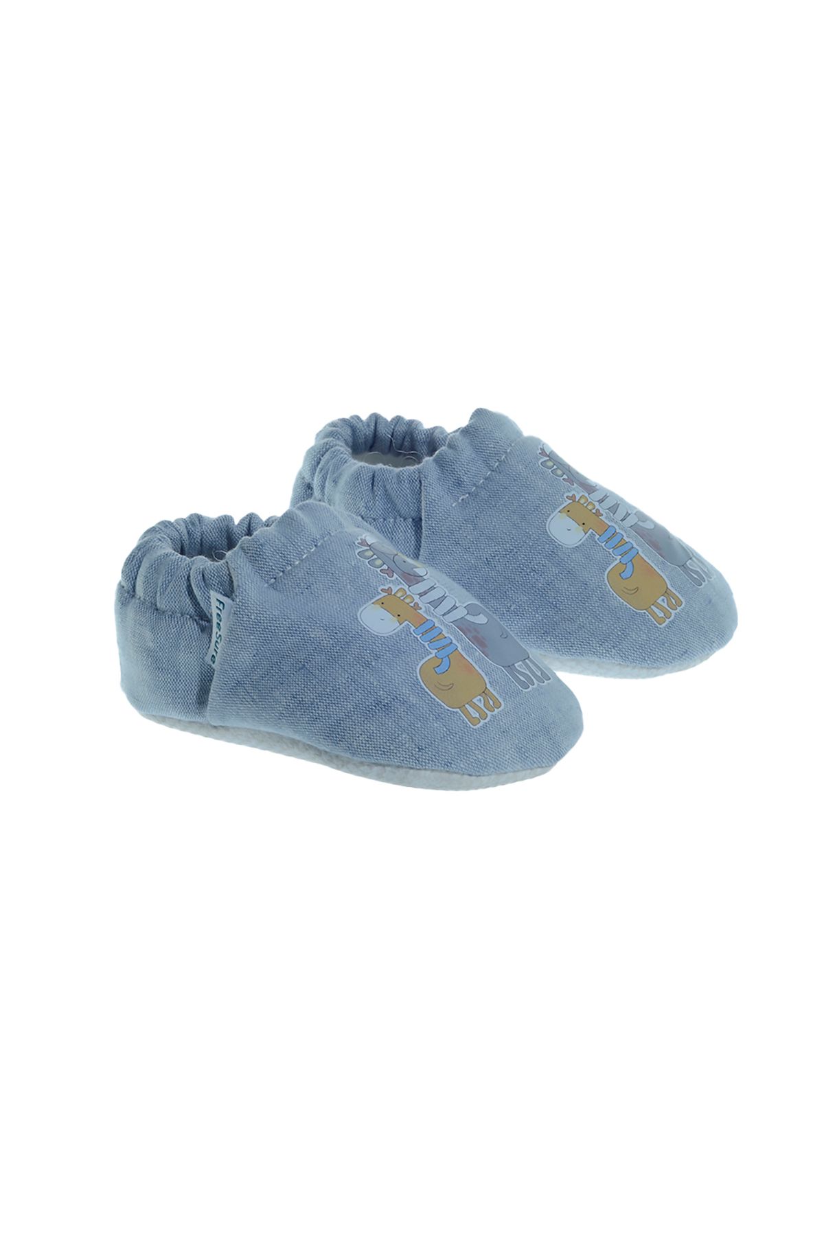 Freesure 241318 Mavi Erkek Bebek Patiği, Bebek Ayakkabısı, Kaymaz Taban
