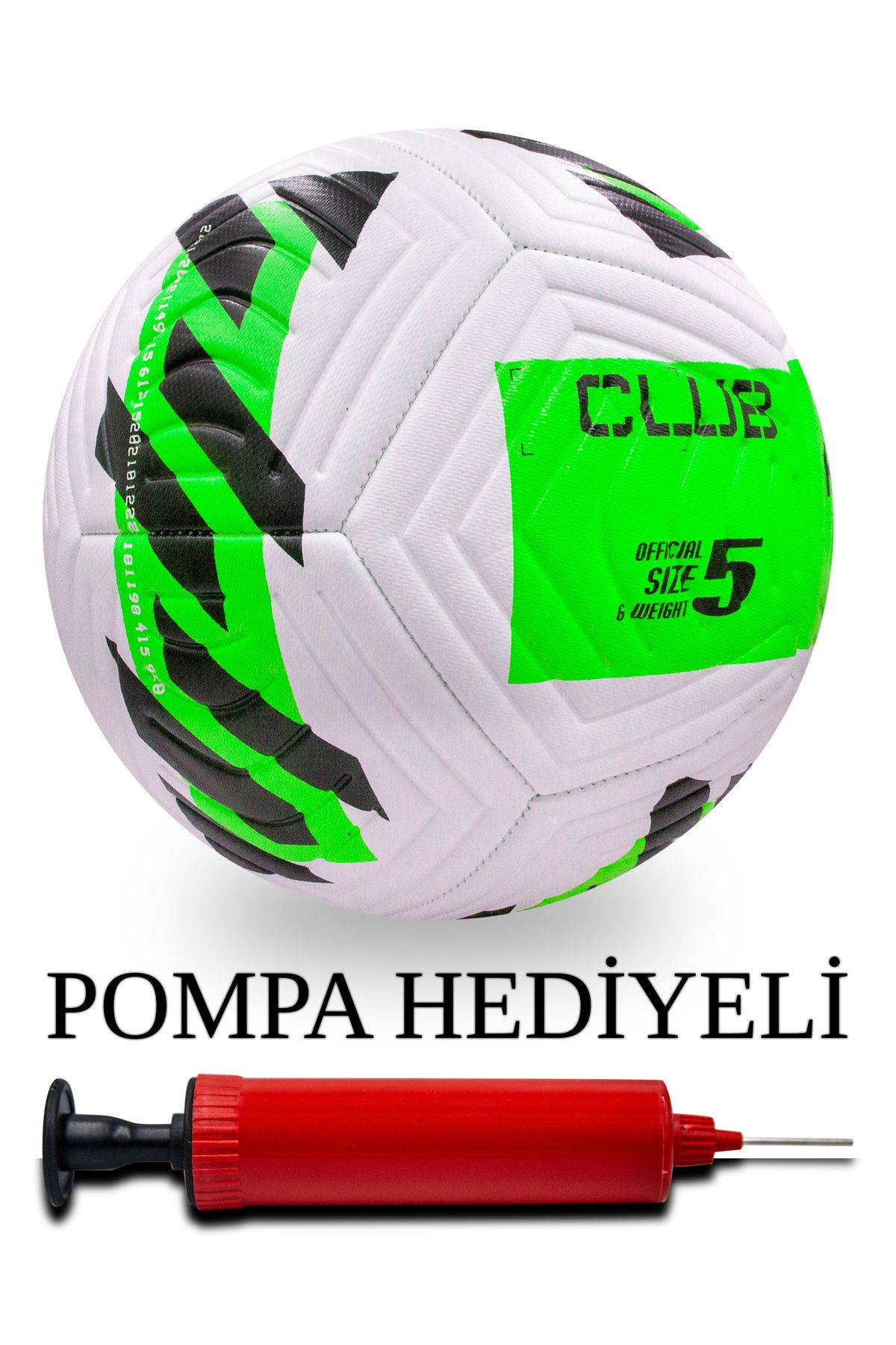 ALASTOR Orijinal Futbol Topu Pompa Hediyeli Sert Zemin Halı Saha Futbol Topu Dikişli Yüksek Kalite No5hibrit