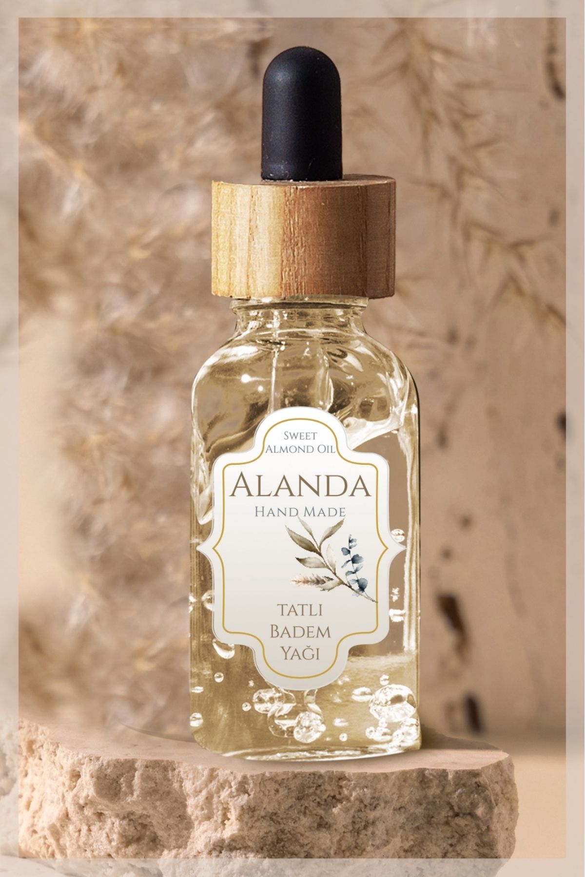 Alanda Hand Made Alanda Handmade (50Ml) Tatlı Badem Yağı %100 Saf Soğuk Sıkım Badem Yağı