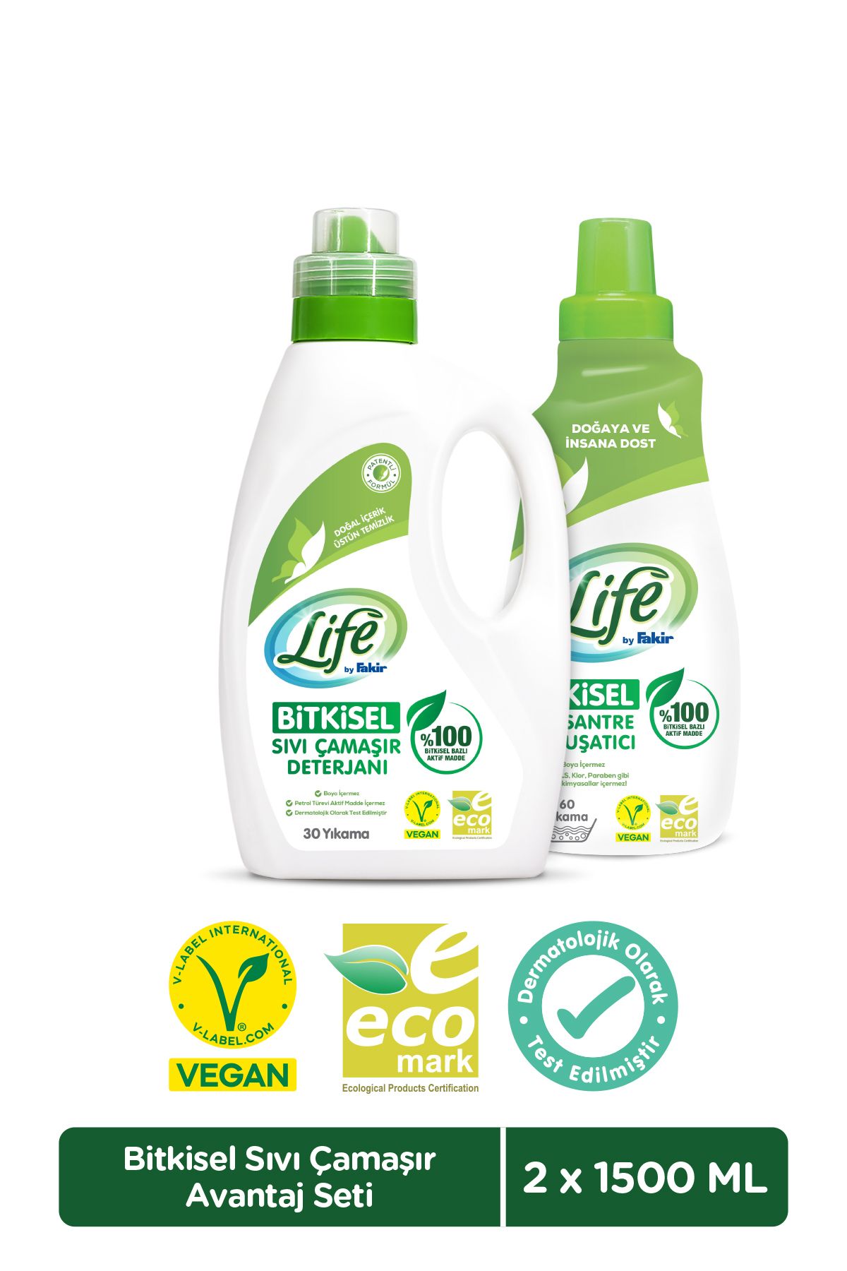 Life By Fakir Sıvı Çamaşır Deterjanı Ve Yumuşatıcı Seti 2 X 1500 ml