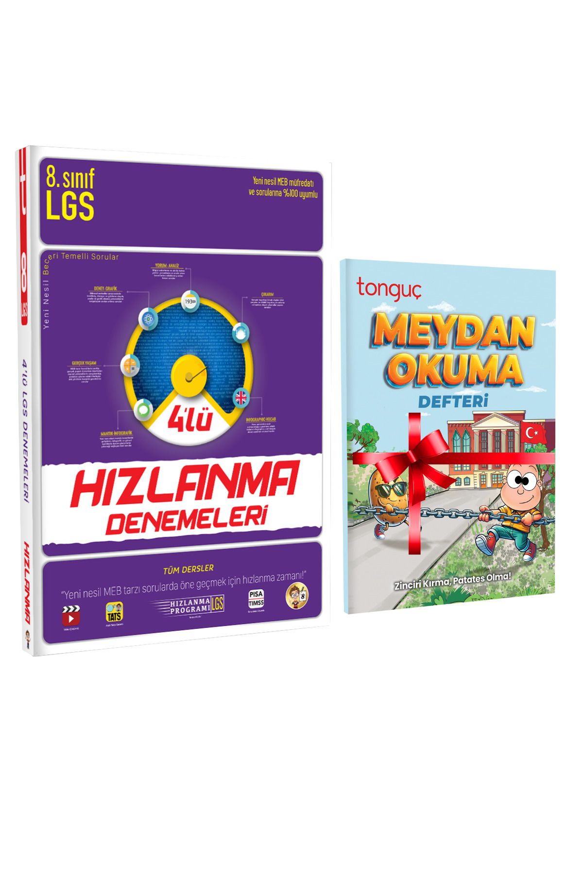 Tonguç Yayınları LGS 4'lü Hızlanma Denemeleri Ve Meydan Okuma Defteri Hediyeli