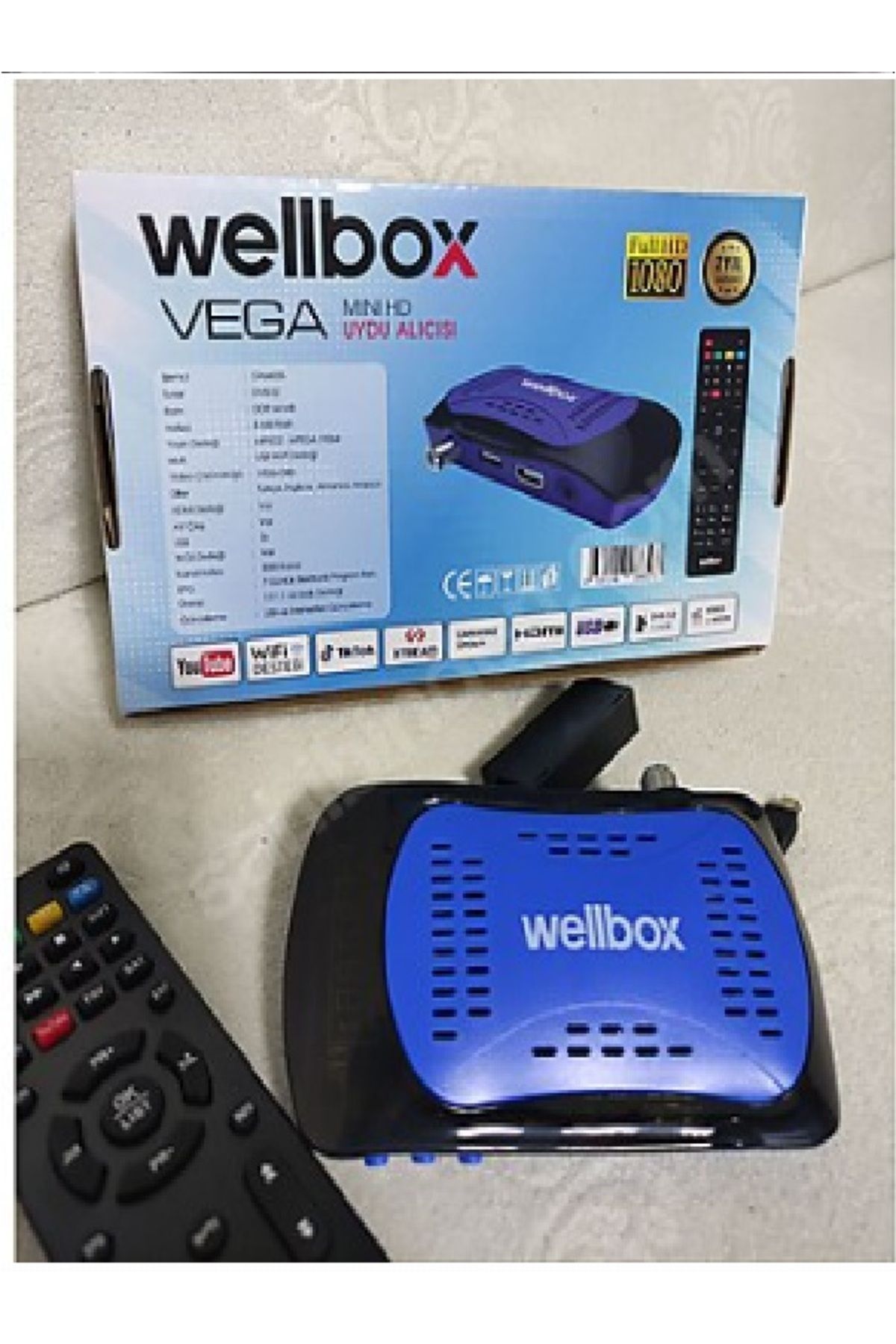 wellbox Full HD Mini Uydu Alıcısı Çift Usb TKGS Mevcut. Extra Wifi Anten İle Youtube İP TV