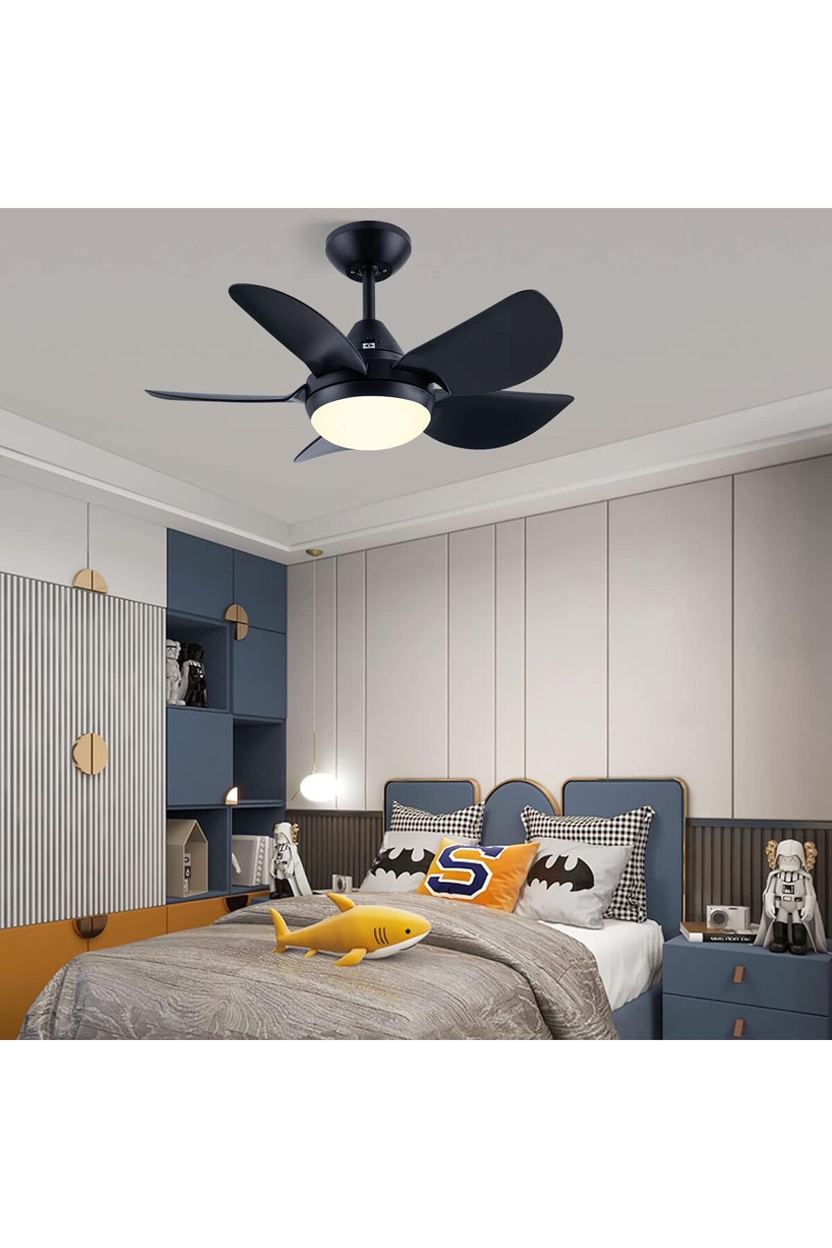 leplus Tavan Vantilatörü - Sessiz Lambalı Fan, Geri Dönüşümlü Işık ve Kısılabilir LED, Modern Tasarım