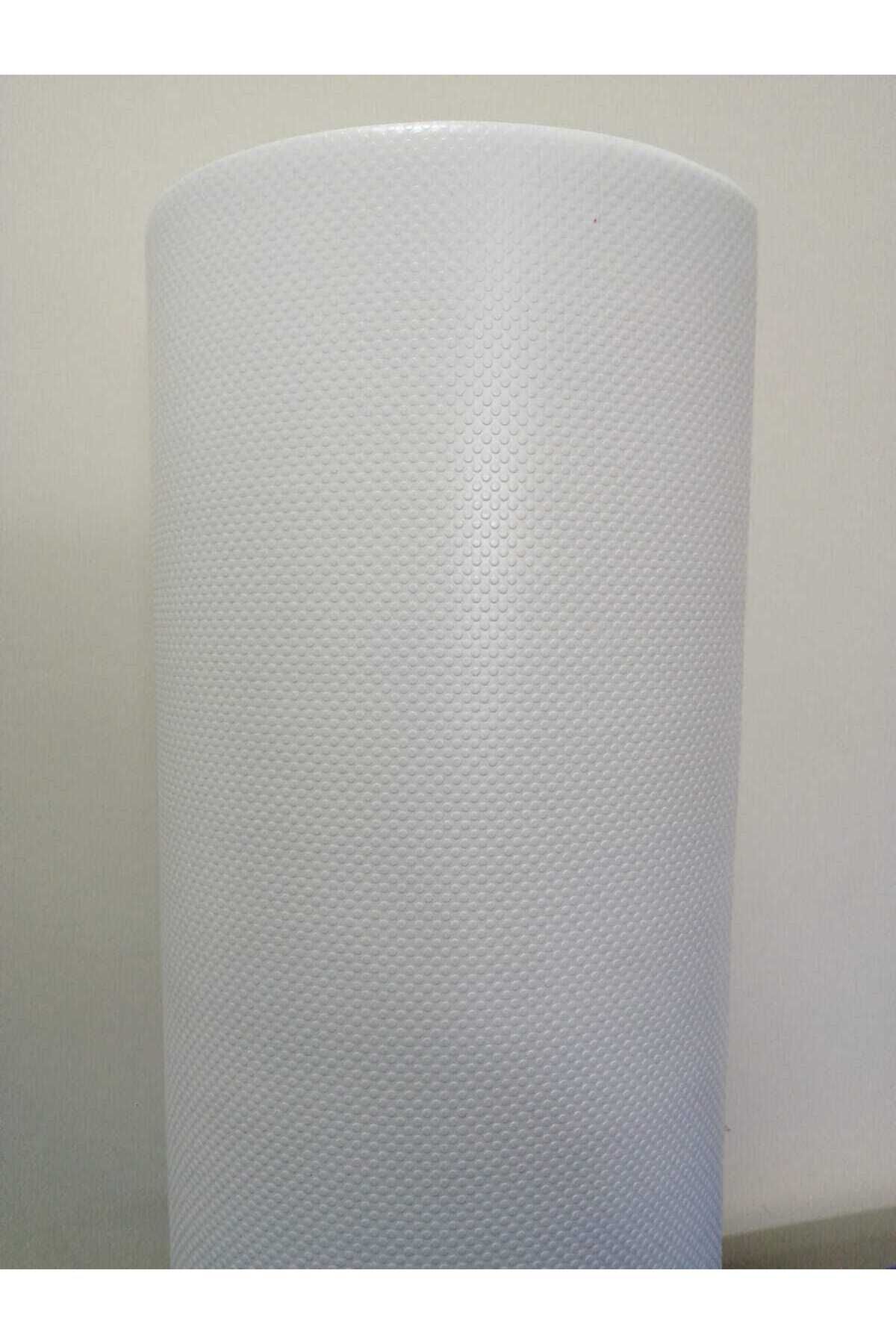 ALMITAL 48 Cm X 5 Metre Beyaz Kabartma Nokta Desenli Çekmece Içi Kaydırmaz Halı , Çekmece Halısı