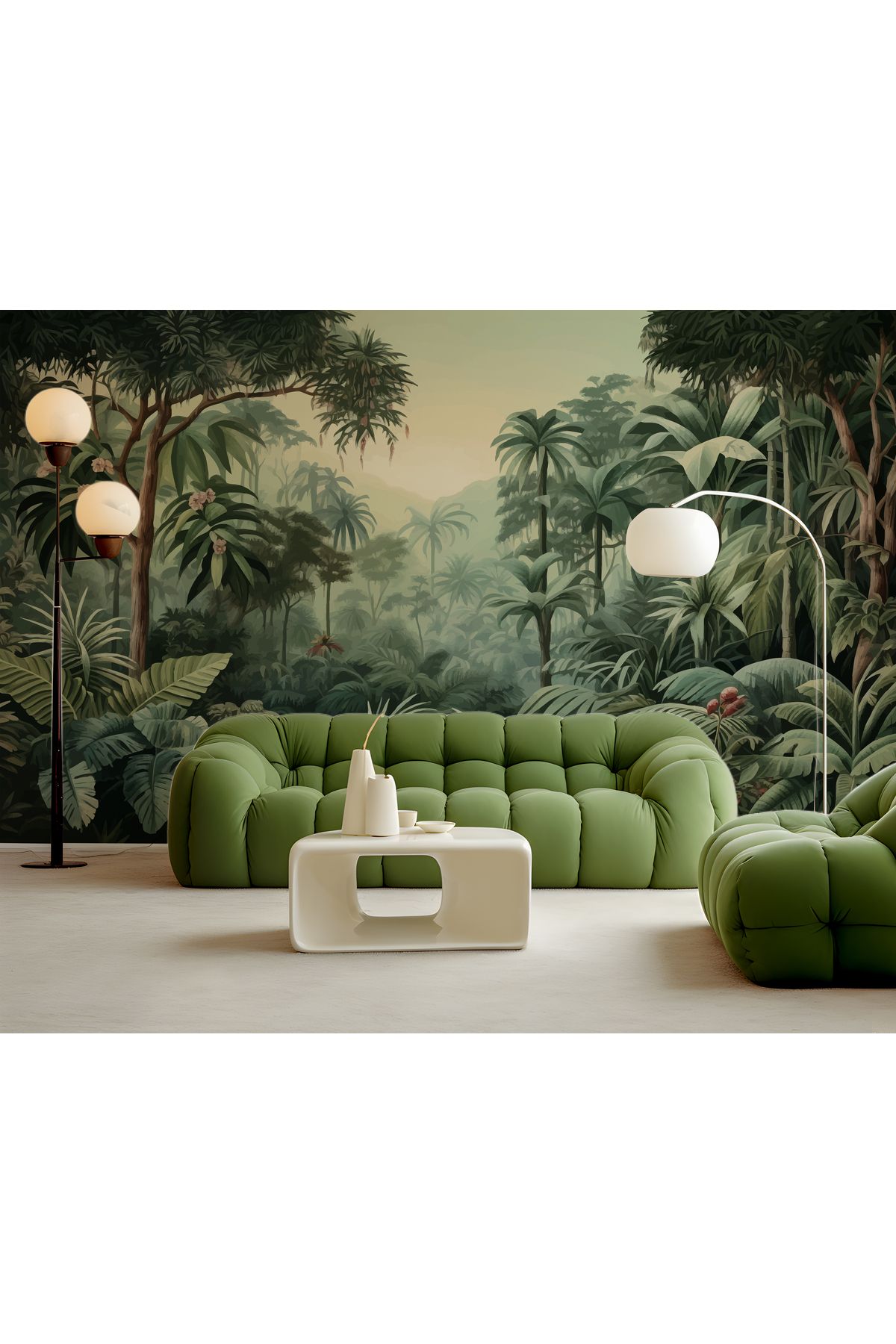 StuArt Design Tropikal Orman Manzaralı Oturma Odası Duvar Kağıdı