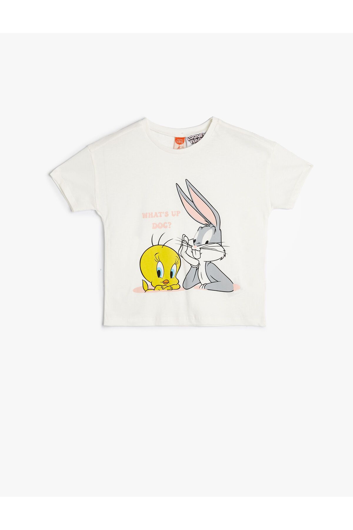 Koton Tweety ve Bugs Bunny Tişört Lisanslı Baskılı Kısa Kollu Pamuklu