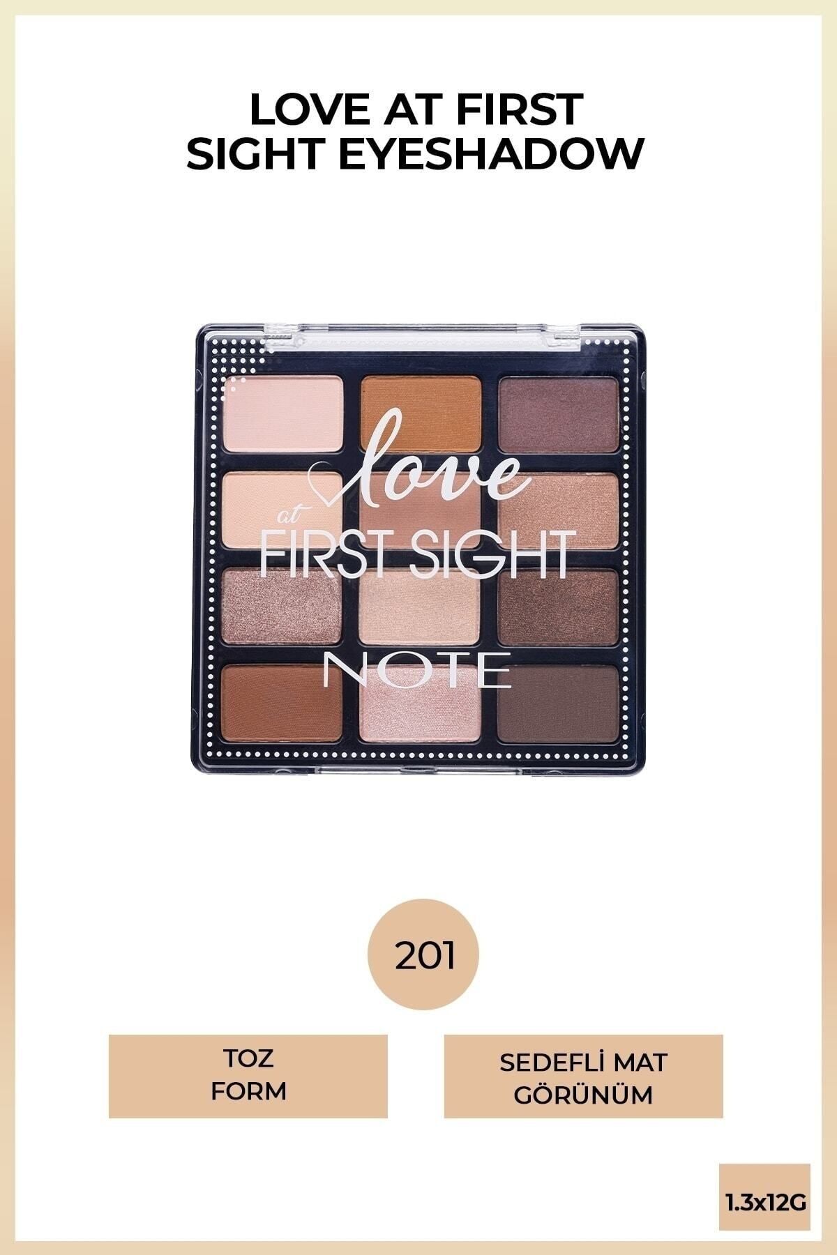 Note Cosmetics LOVE AT FİRST SİGHT LONG-LASTİNG EYESHADOW PALETTE 201 EYE SHADOW GKHAİR1133