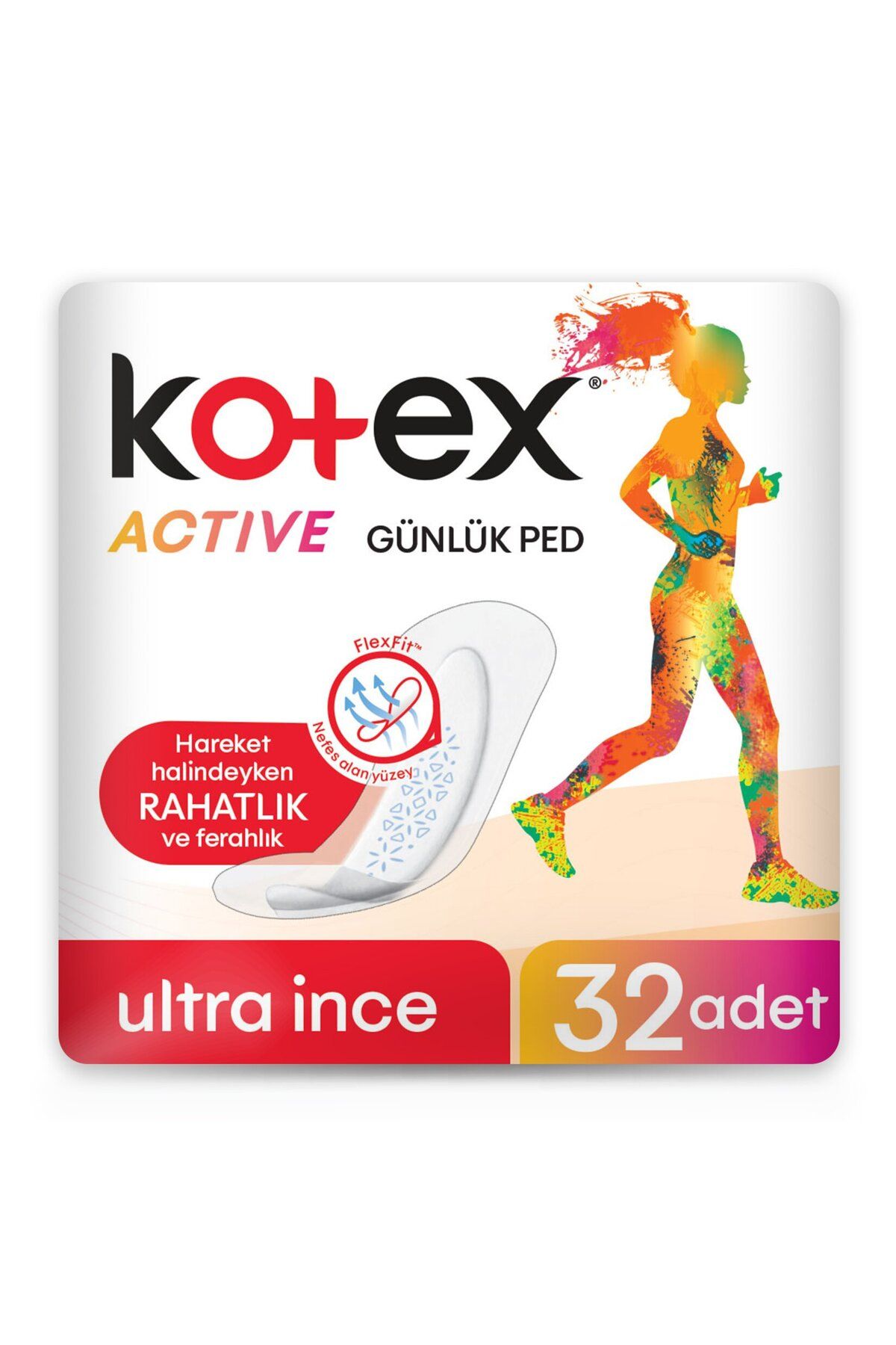 Kotex Active Ultra Ince Günlük Ped 32'li