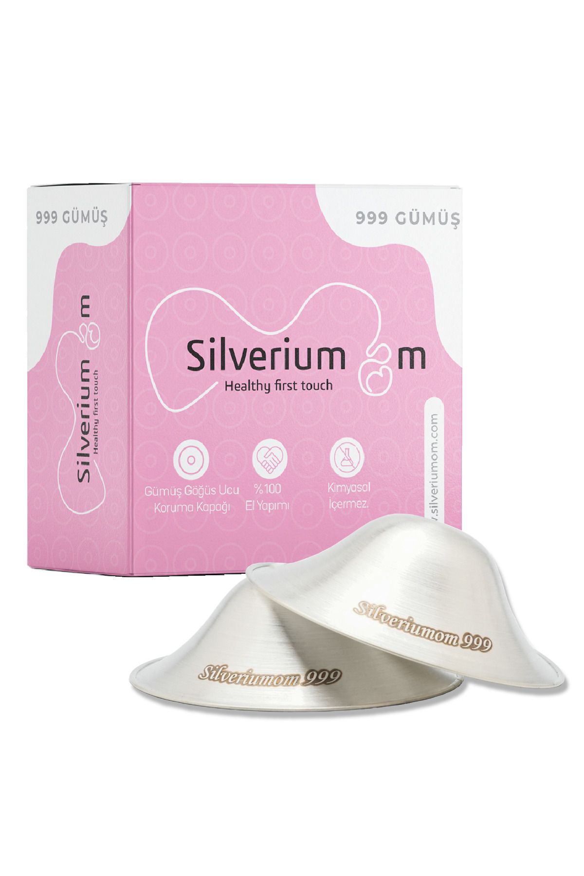 Silveriumom Healthy first touch Gümüş Göğüs Ucu Kapakları
