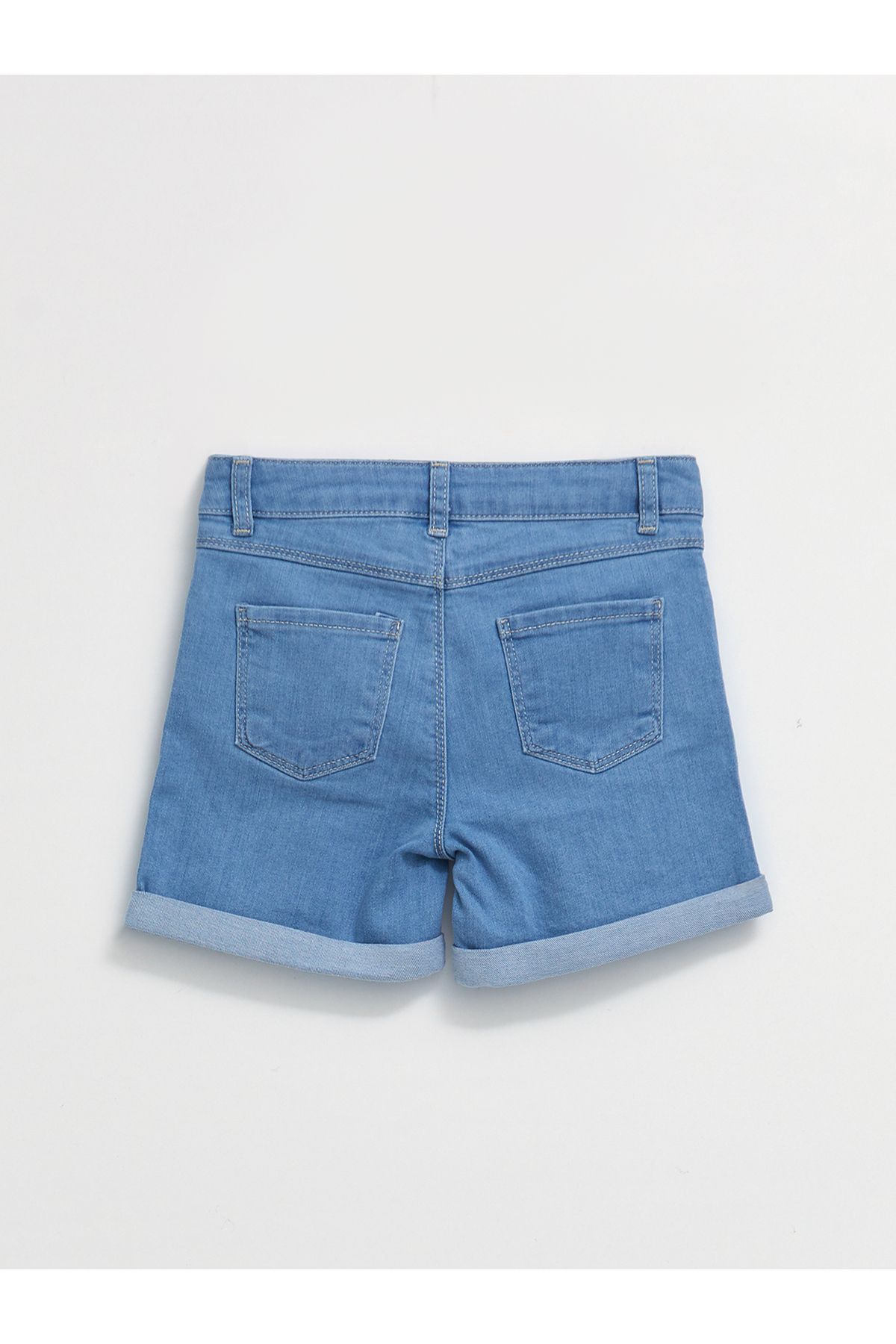 LC Waikiki Basic Pamuklu Kız Çocuk Jean Şort