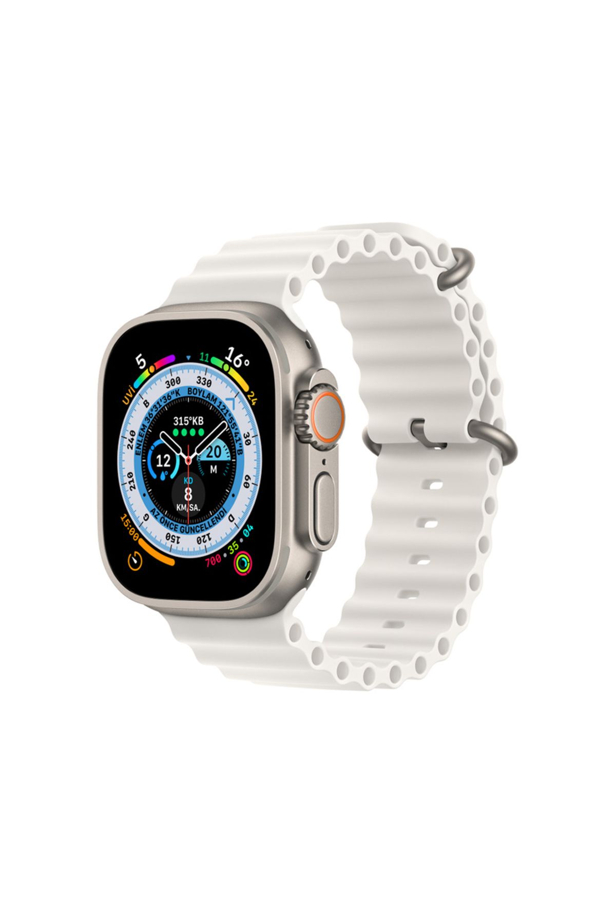 Global Watch G900 Pro 2023 Android İos HarmonyOs Uyumlu Akıllı Saat Beyaz WNE0956