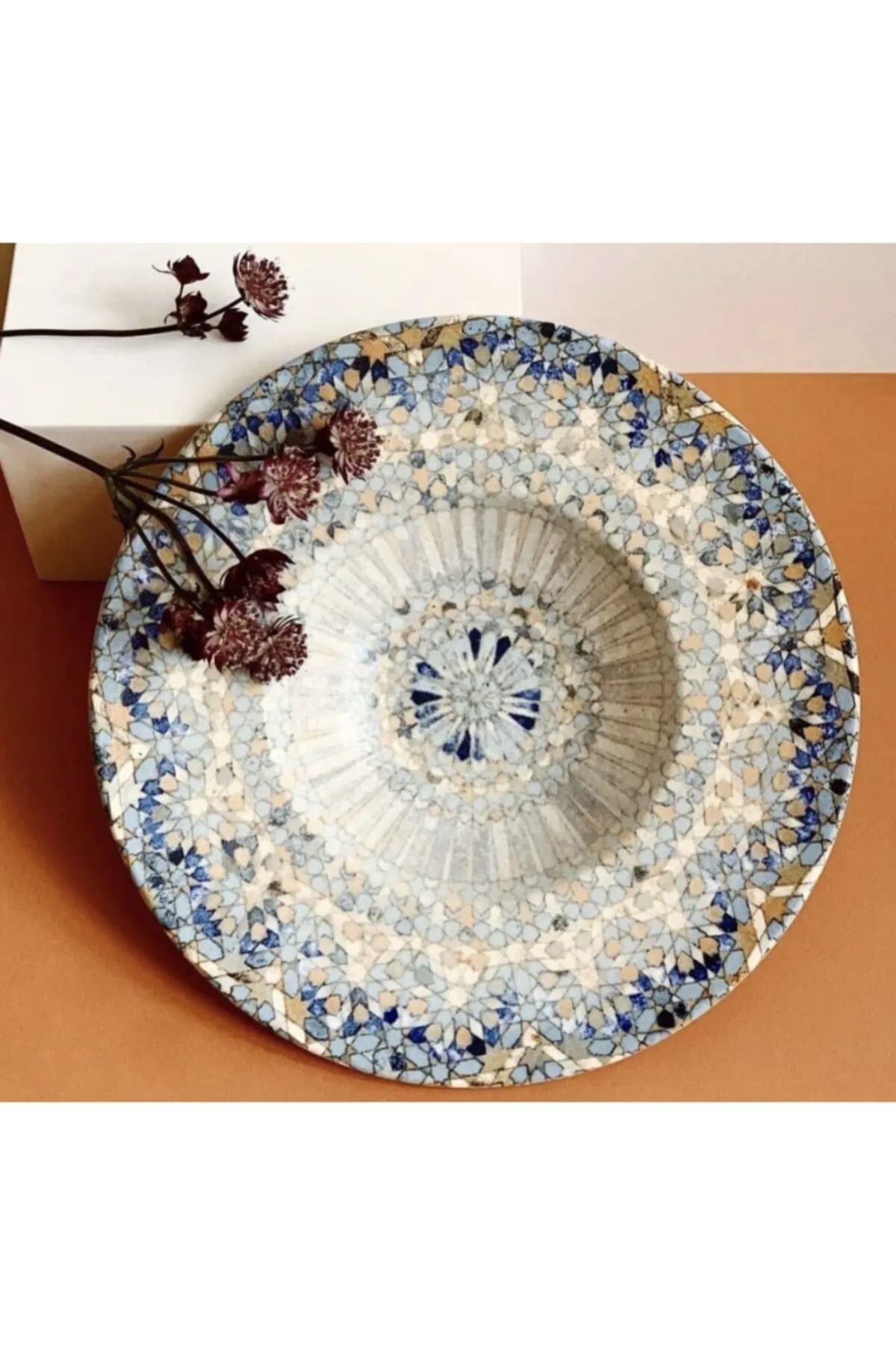 Bonna Porselen Luca Mosaik Serisi Makarna Tabağı 28 Cm (1 ADET)