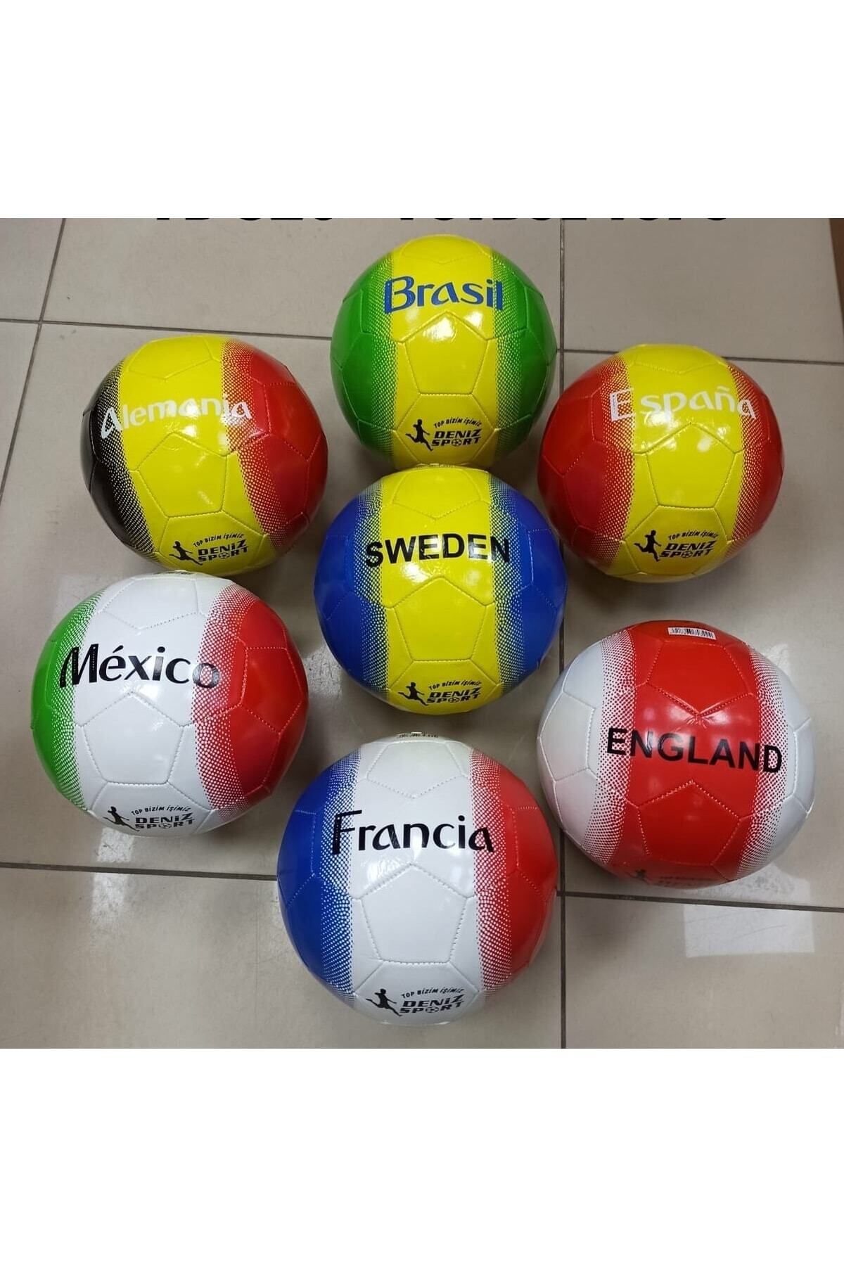 deniz sport Futbol Topu Renkli Futbol Topu Dikişli Futbol Topu