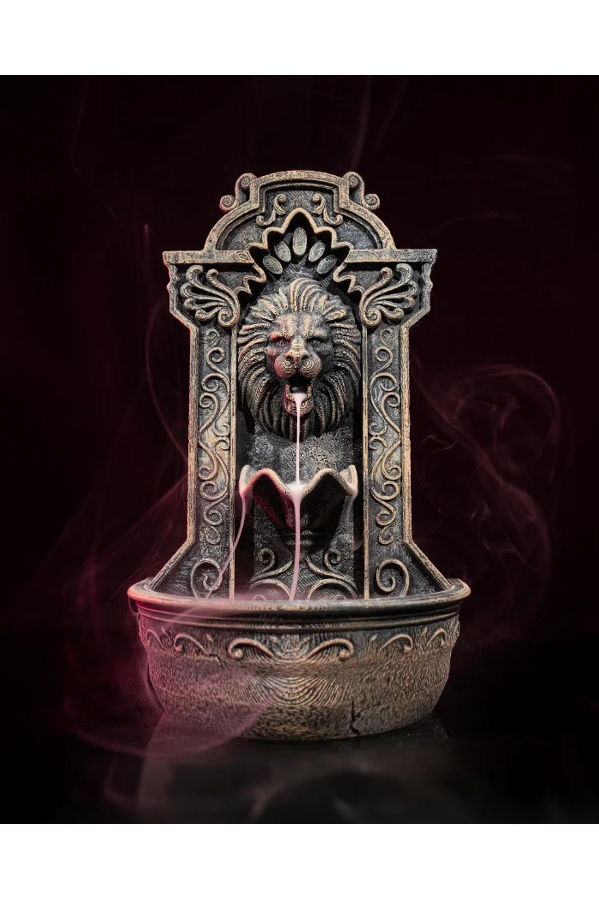 Bi'şeyler Sepeti Aslan Temalı Tütsülük Aslan Motifli Çeşme Tütsü Incense Holder