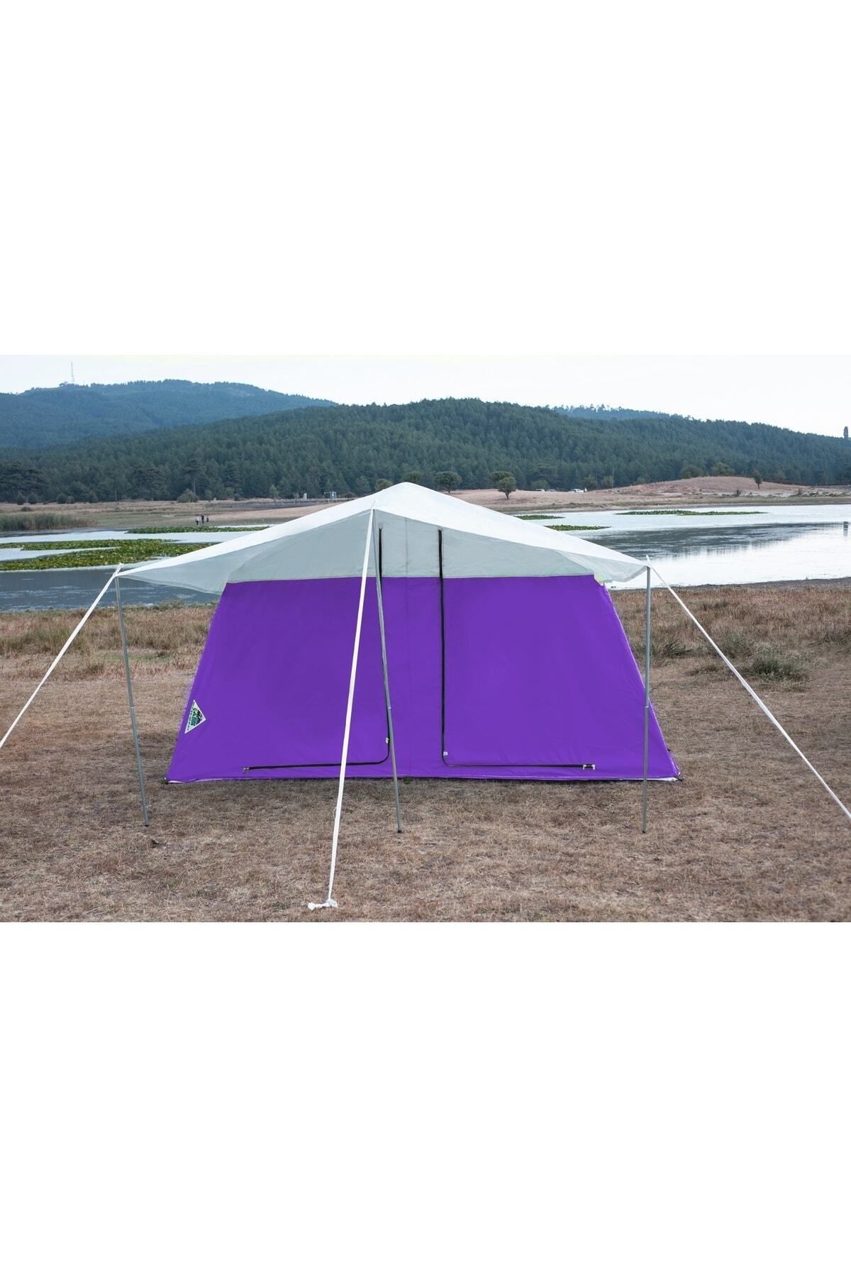 NIDAGE Ultra hafif İki Odalı imperteks Kamp Çadırı Mor Mor Kamp Dikdörtgen 15+ Kg 250 x 350 Yaz 4 Kişilik
