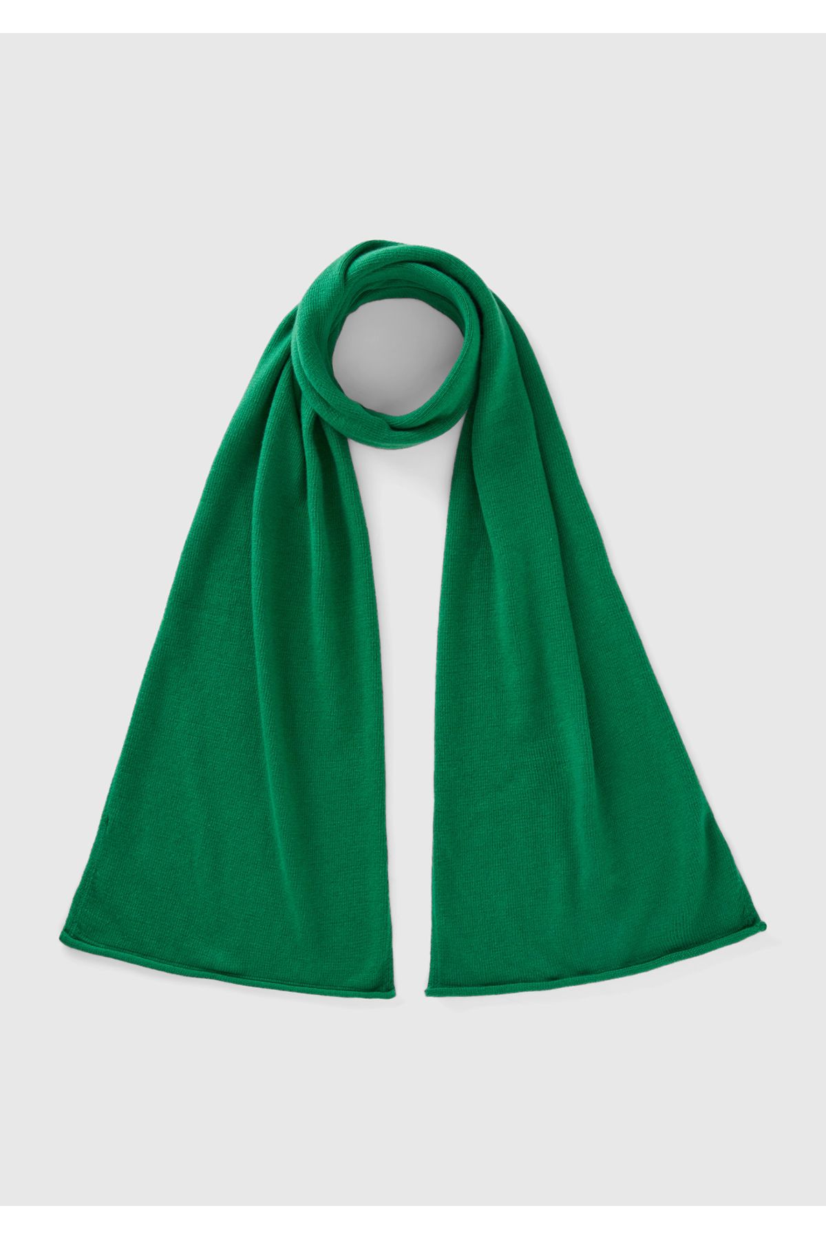 United Colors of Benetton Kadın Yeşil Kaşmir Karışımlı Atkı
