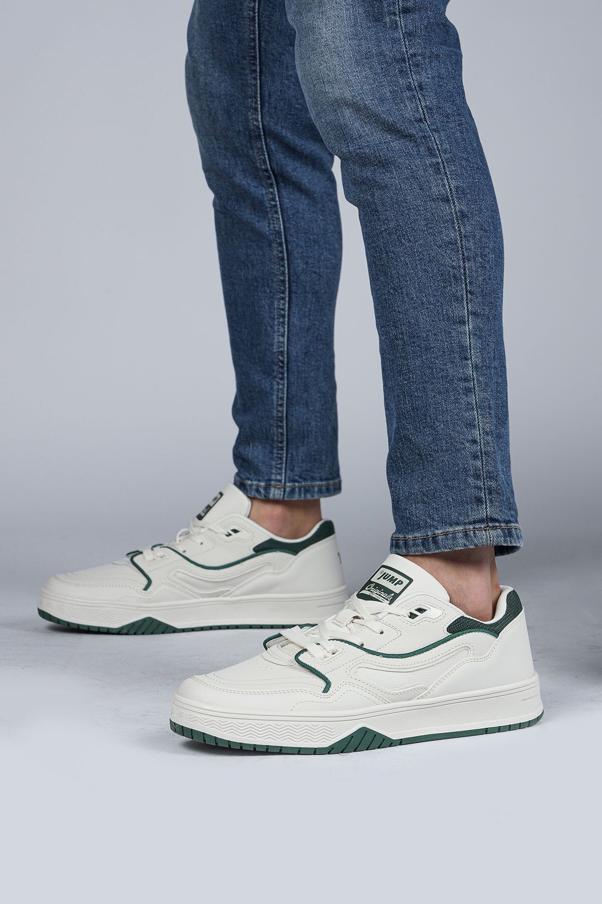 Jump 28520 Bej - Yeşil Erkek Sneaker Günlük Spor Ayakkabı