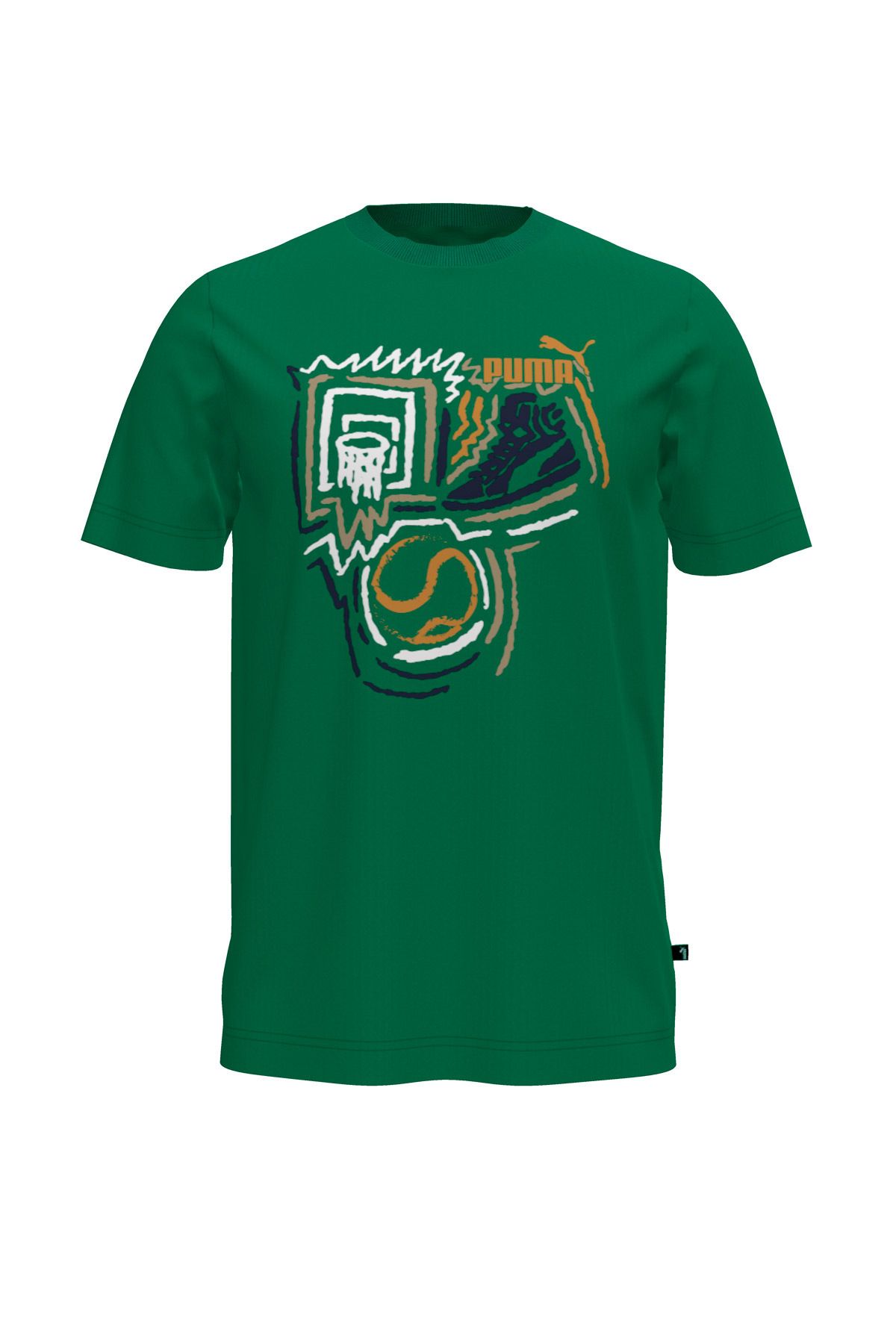 Puma GRAPHICS Year of Sports Yeşil Erkek Kısa Kol T-Shirt