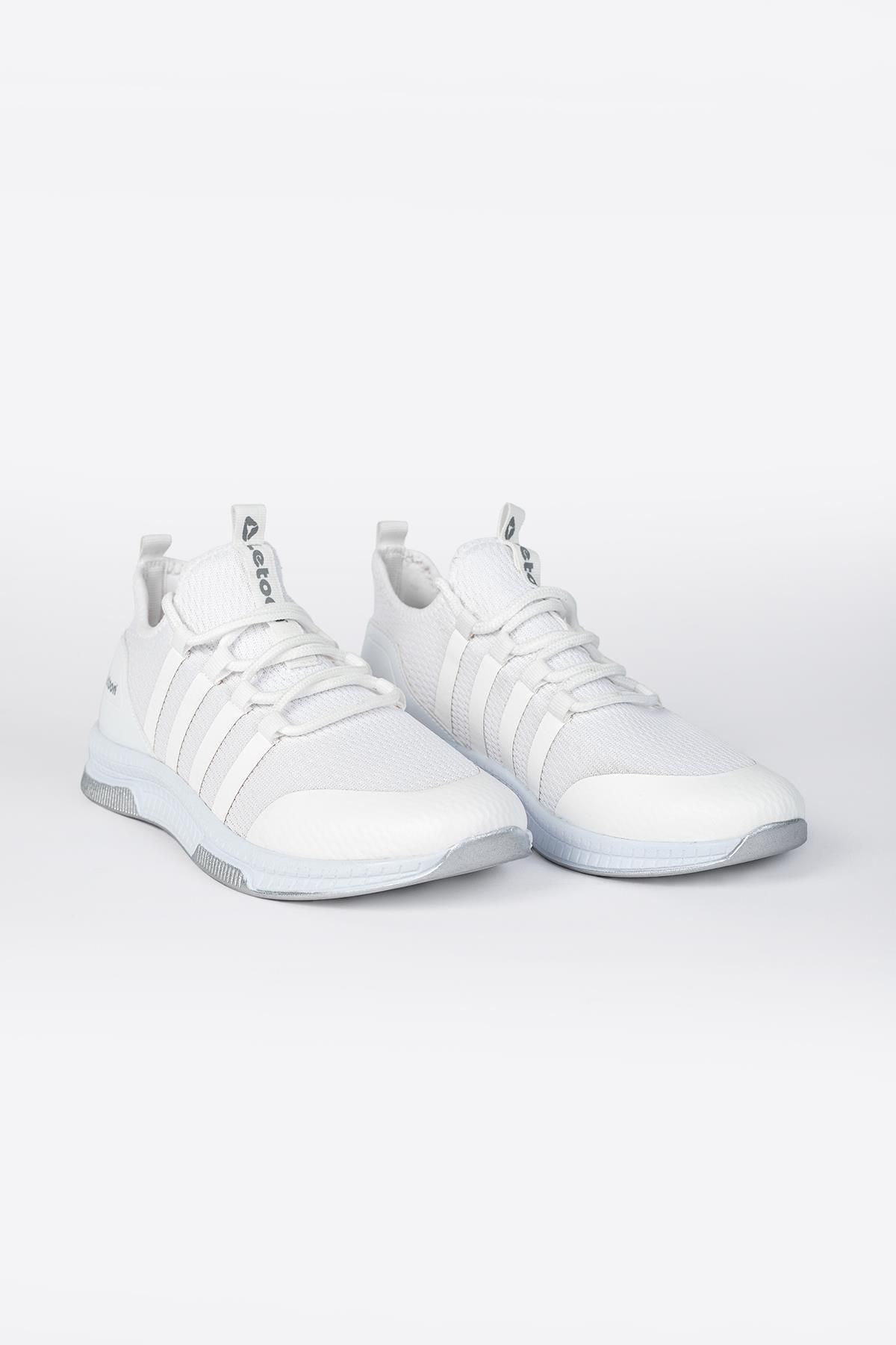 LETOON 2104 - Unısex Beyaz Gri Spor Ayakkabı
