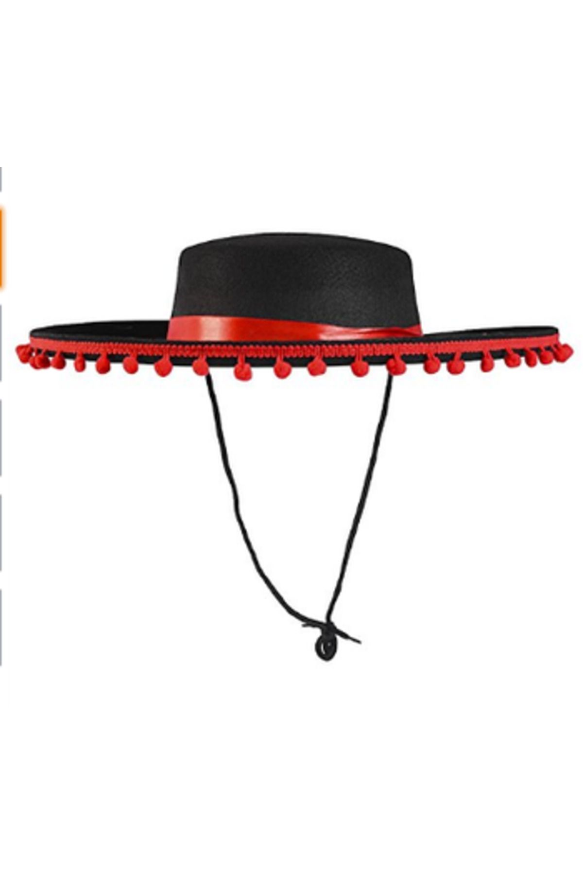 Genel Markalar Himarry Kırmızı Ponponlu Siyah Renk Çocuk İspanyol Şapkası