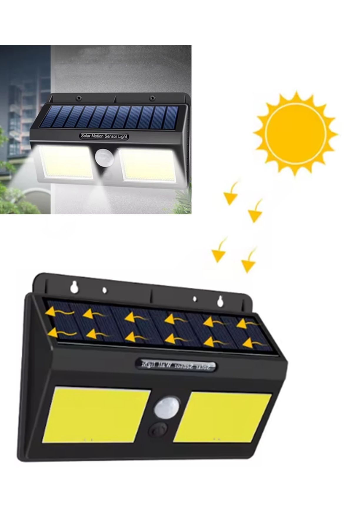 newnet 96 Led Güneş Enerjili 3 Mod 5 Metre Sensör Mesafeli Kaliteli Karanlık Sensörlü Solar Sokak Lambası