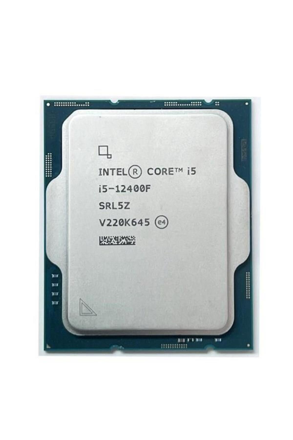 Intel CORE i5 12400F 18MB 6çekirdekli VGA YOK 1700p 65w Kutusuz+Fansız