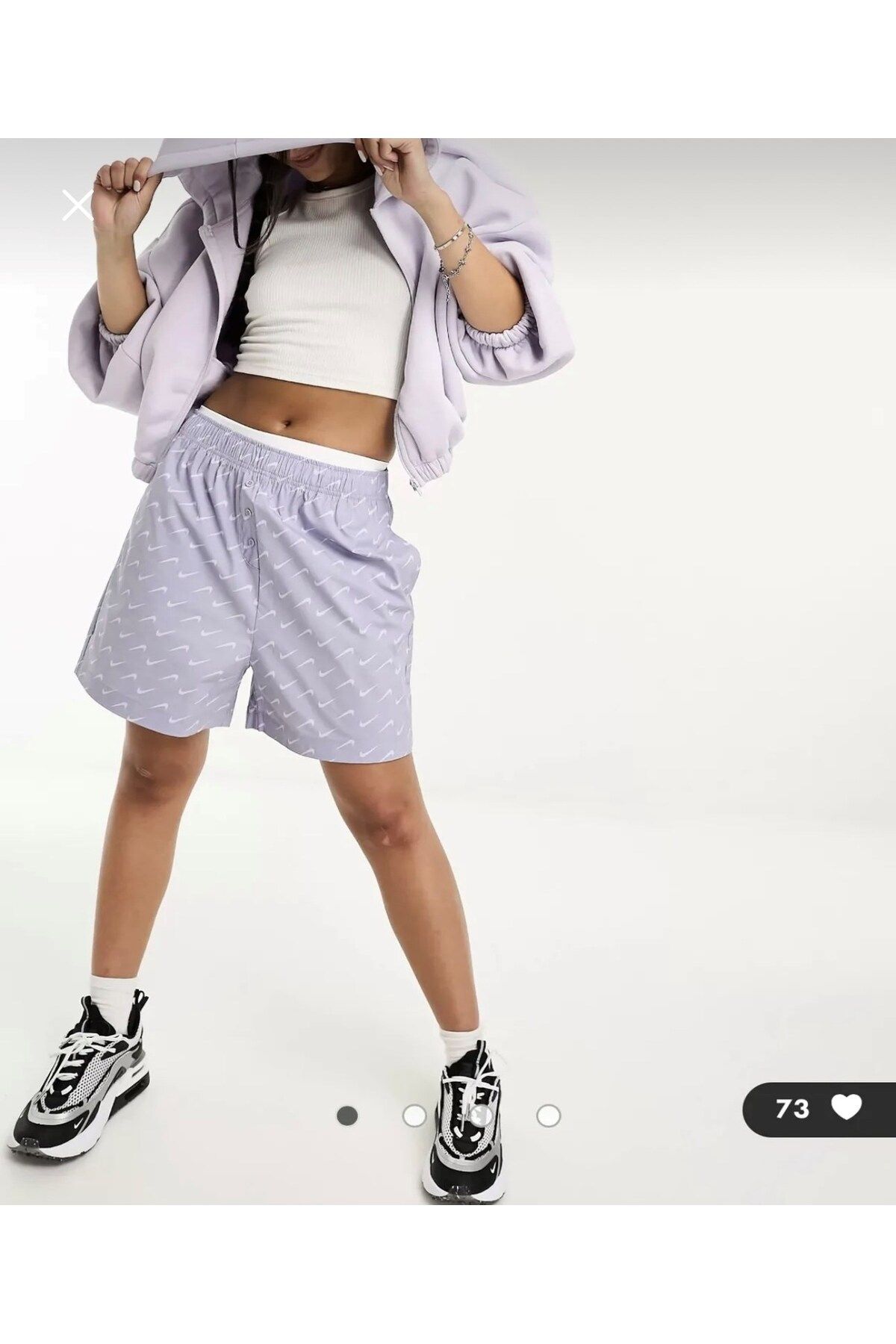 Nike Sportswear Gündelik Modern Yüksek Belli Dokuma Kadın Şort GÜLER BİBER