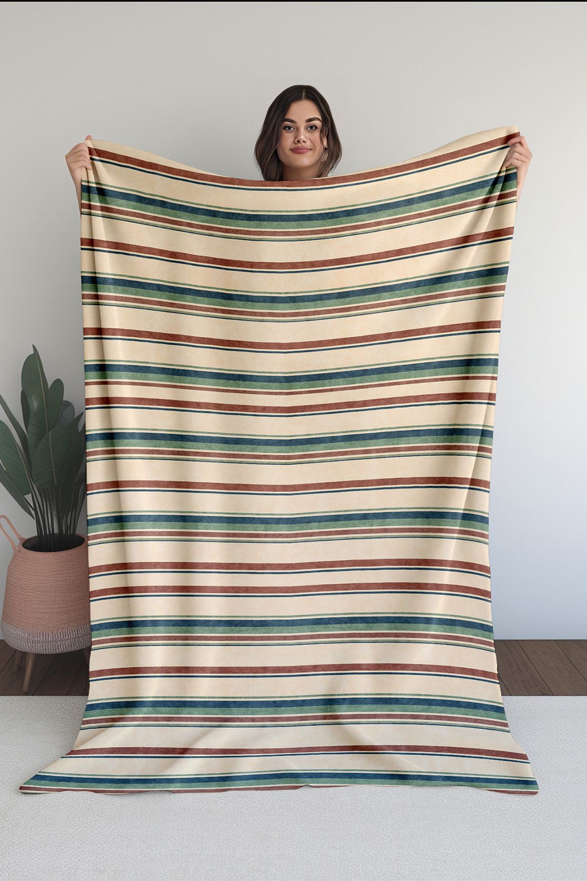 Homefesto Baskılı Polar Renkli Battaniye Tv Battaniyesi Makinede Yıkanabilir Battaniye Blanket011