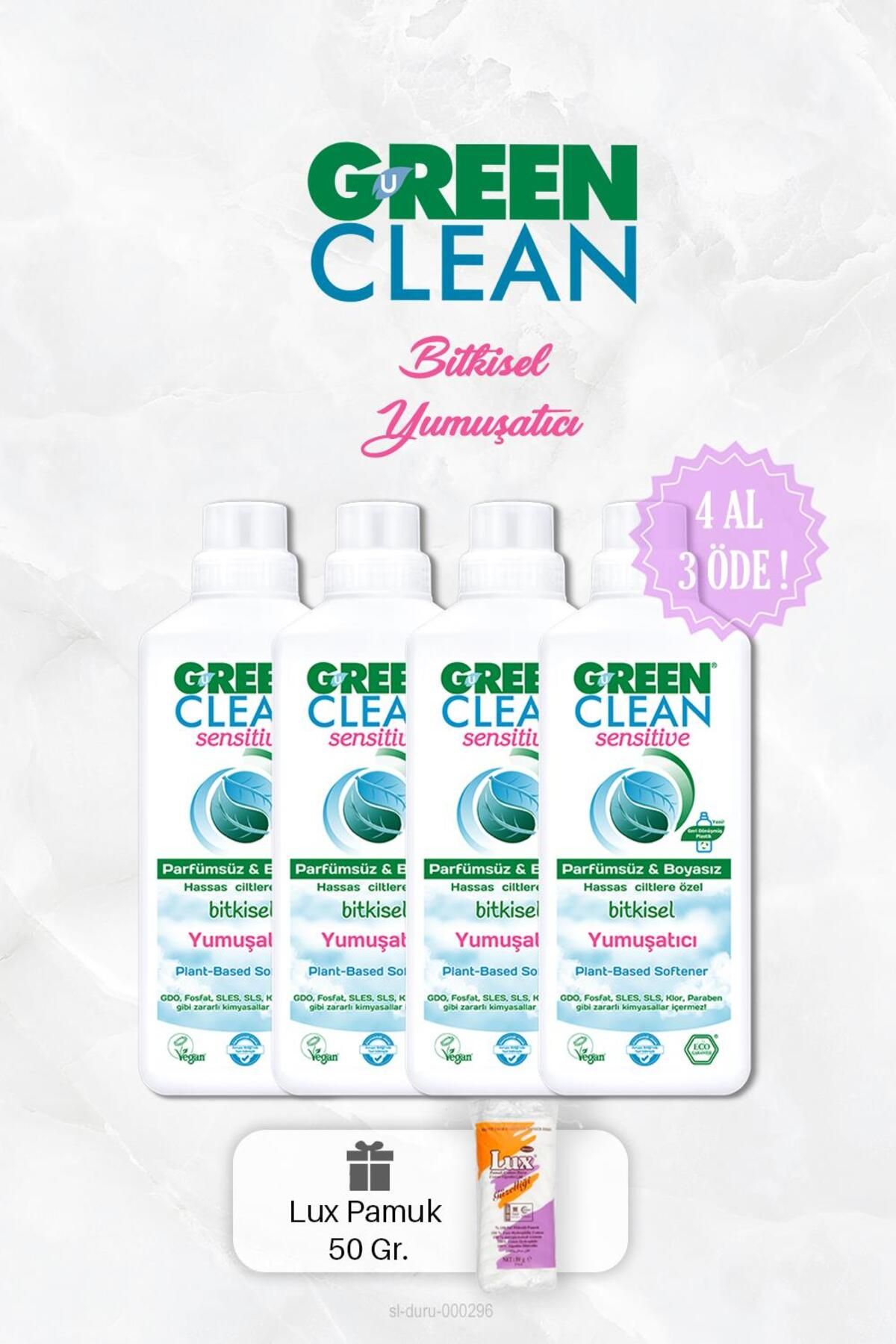 Green Clean 4 AL 3 ÖDE Bitkisel Yumuşatıcı 1000 ml