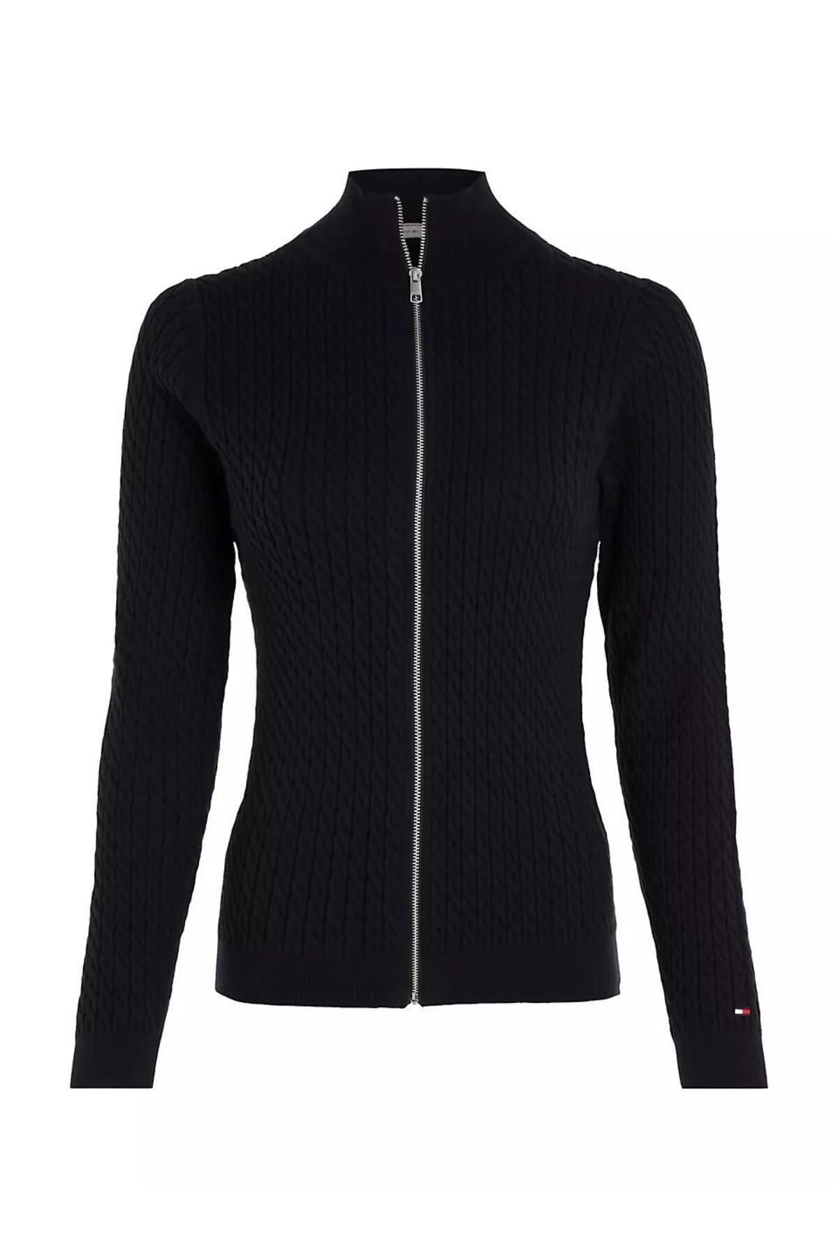 Tommy Hilfiger SKINNY CABLE ZIP CARDIGAN