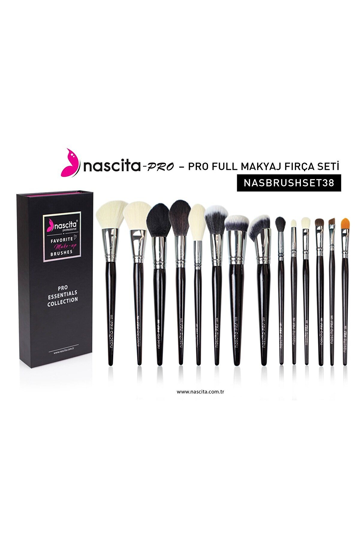 Nascita Pro Essentials Collection Makyaj Fırça Seti Full Nasbrushset38