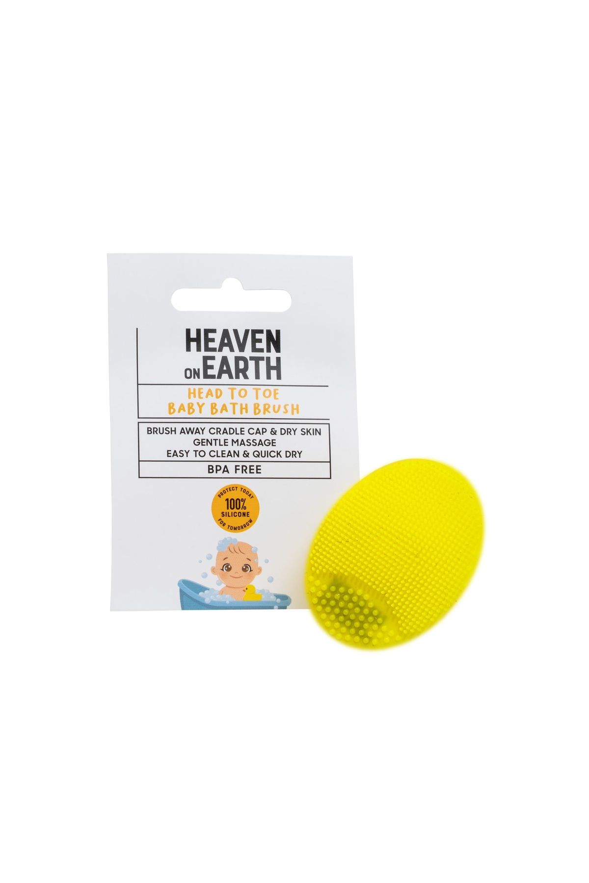 Heaven on Earth BPA içermeyen Silikon Bebek Banyo ve Konak Tarağı