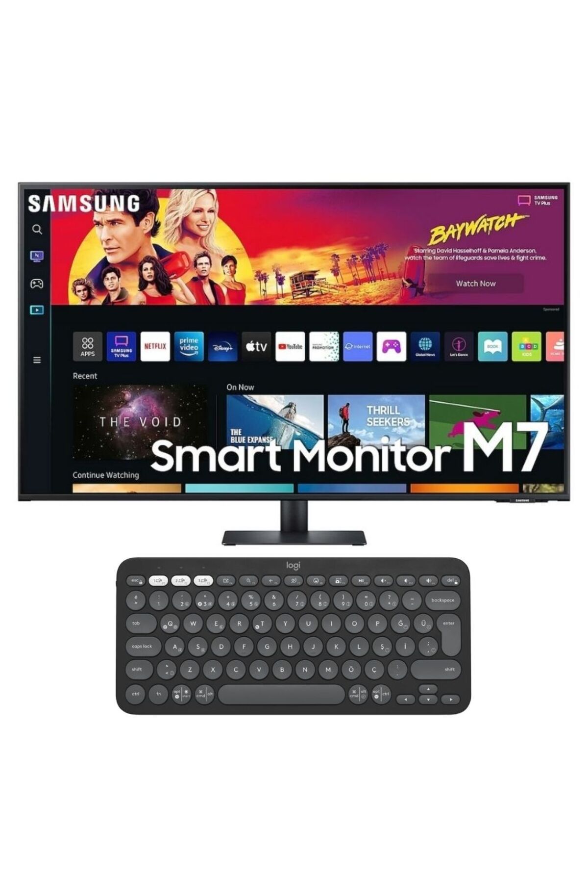 Samsung M7 LS43BM700UPXUF 43'' UHD 60Hz 4ms (HDMI+Type-C) Akıllı Monitör + Logitech K380S Klavye