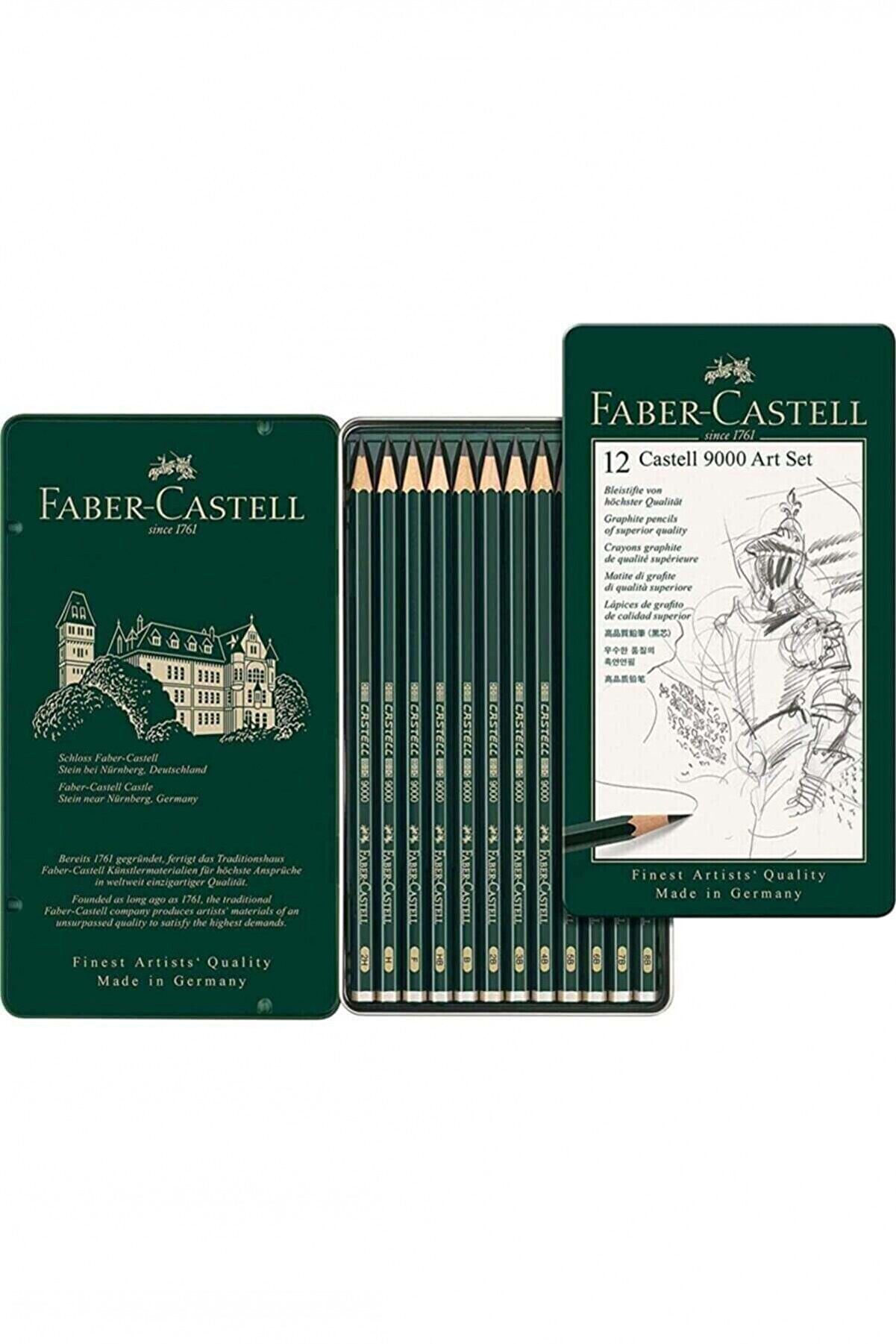 Faber Castell 9000 Art 12'li Dereceli Kalem Seti (8B-2H)