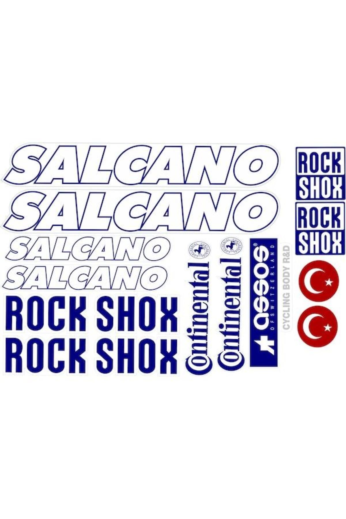 Monero Salcano Bisiklet Sticker Etiket Seti Mavi A4