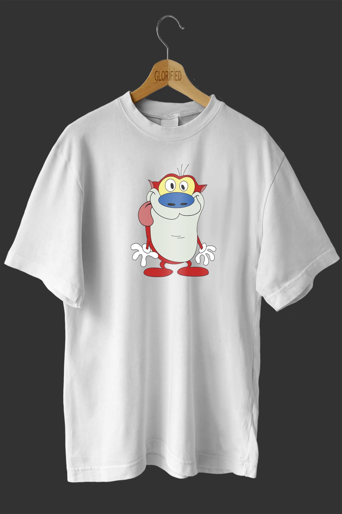 NOVVO Tazmanya Canavarı Tasarım Baskılı Oversize T-shirt ( Tişört )